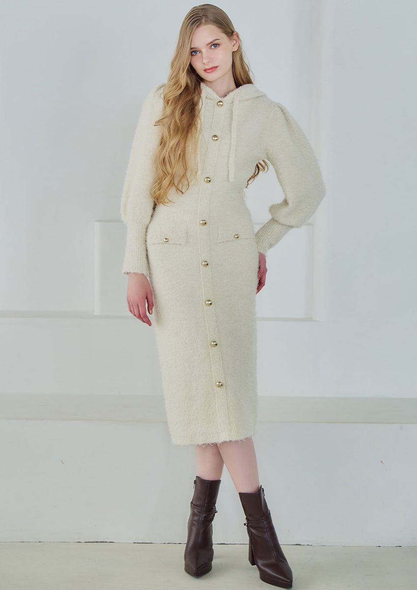 Boucle hoodie knit dress – Riu 