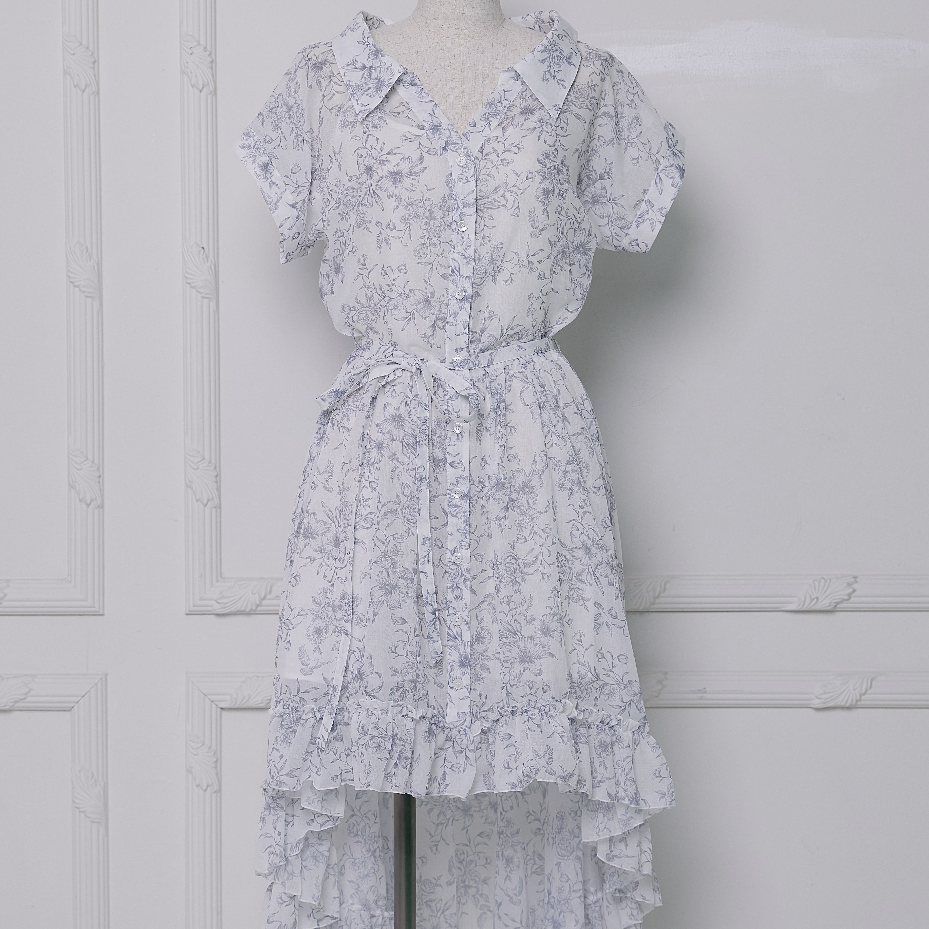 Toile de Jouy Tail Dress