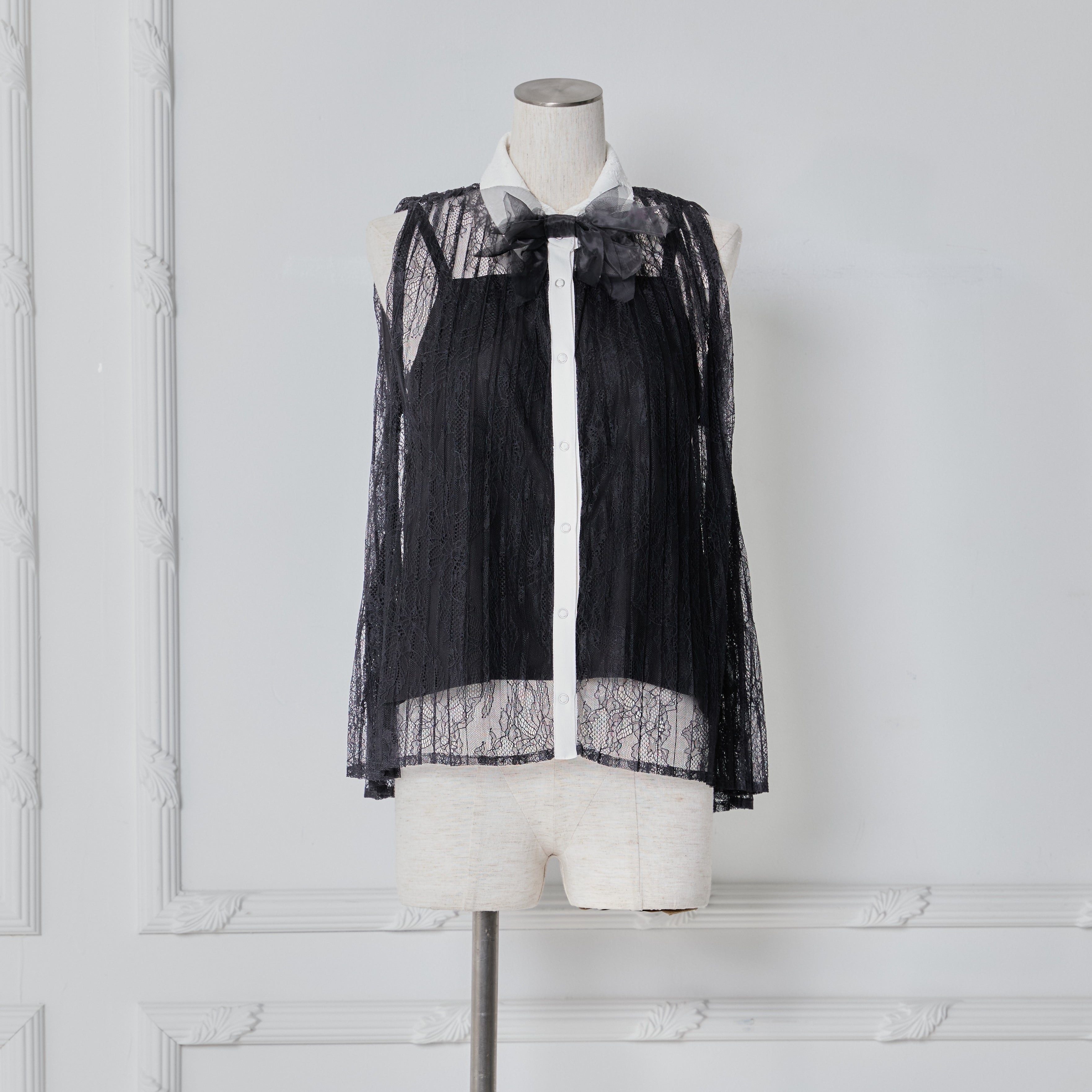 Pleated Lace Blouse