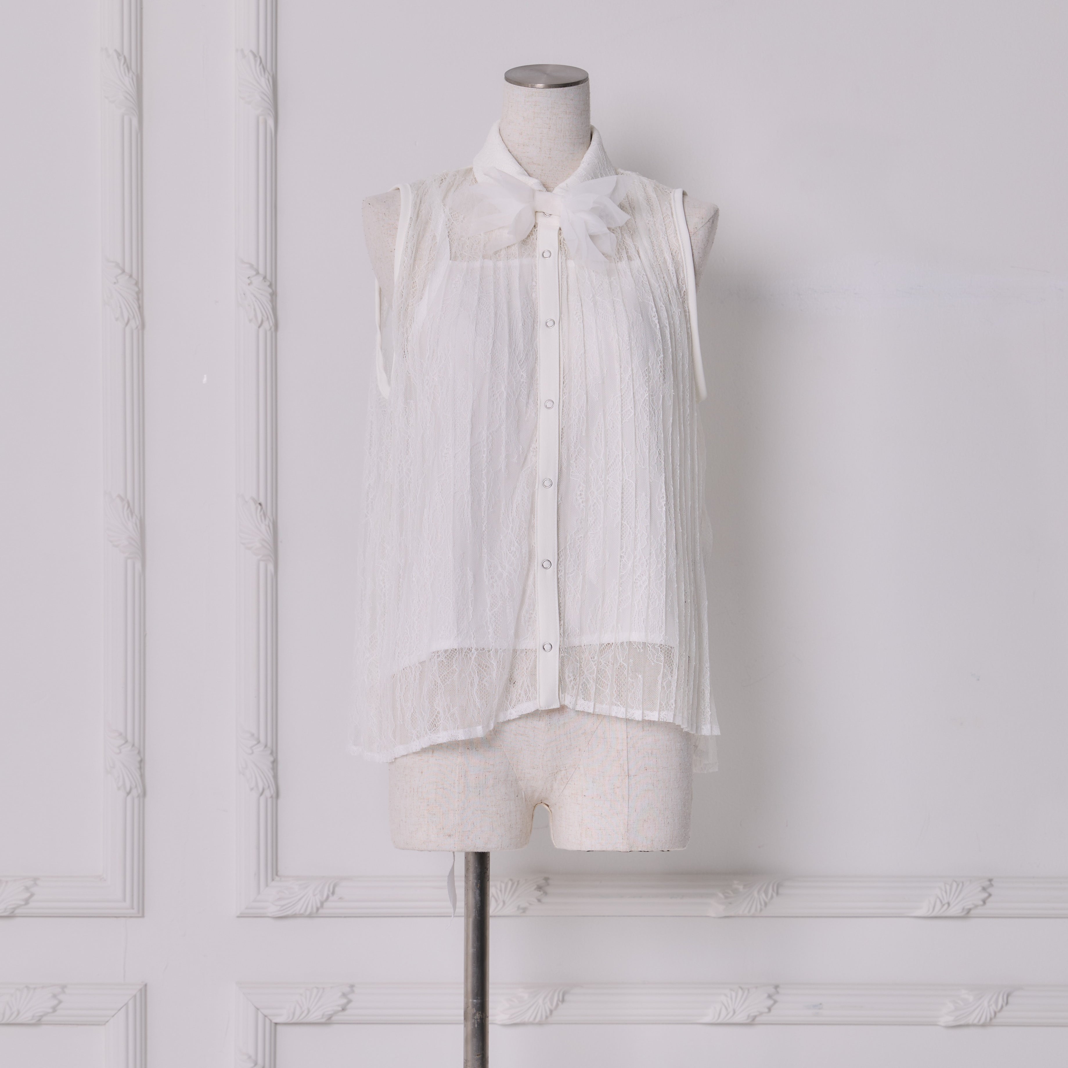 Pleated Lace Blouse