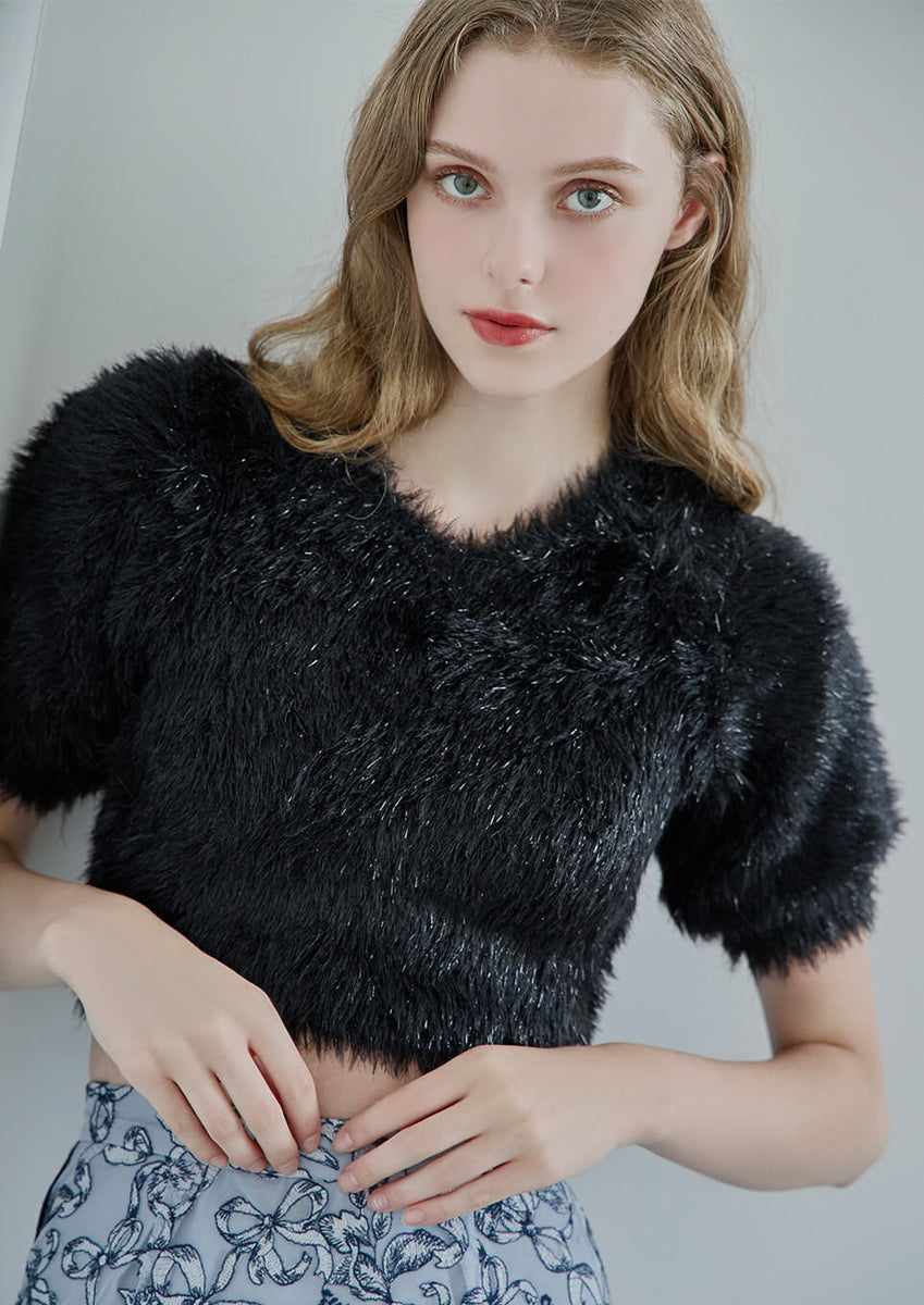 Half sleeve shaggy knit – Riu