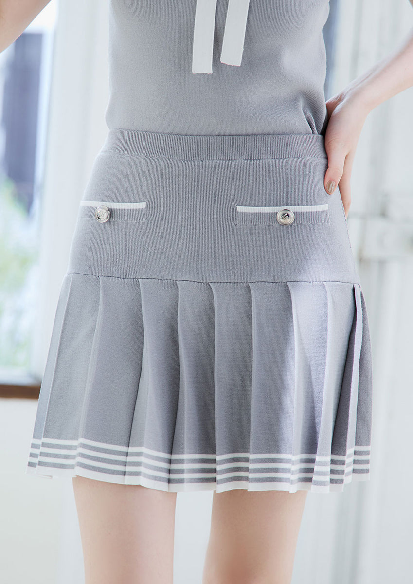 Riu もろい 【3SET】Bicolor line knit set up