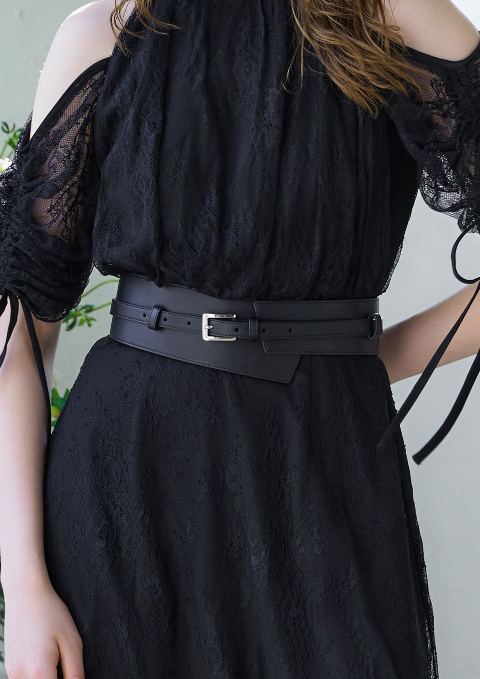 【新品】riu Rちゃん2way fake leather wide belt riu rちゃん2way fake leather wide belt ブラック