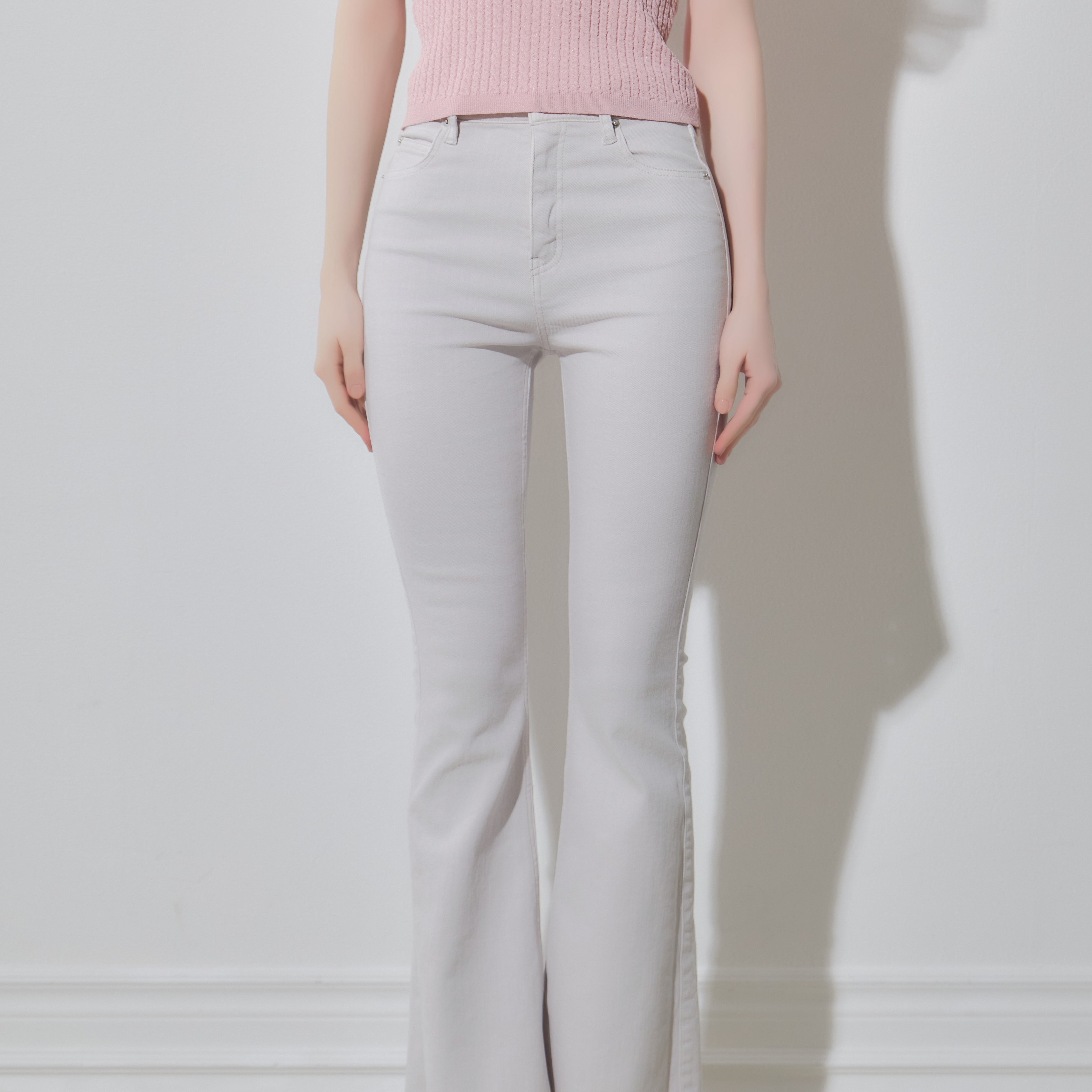 Stretch flare denim pants