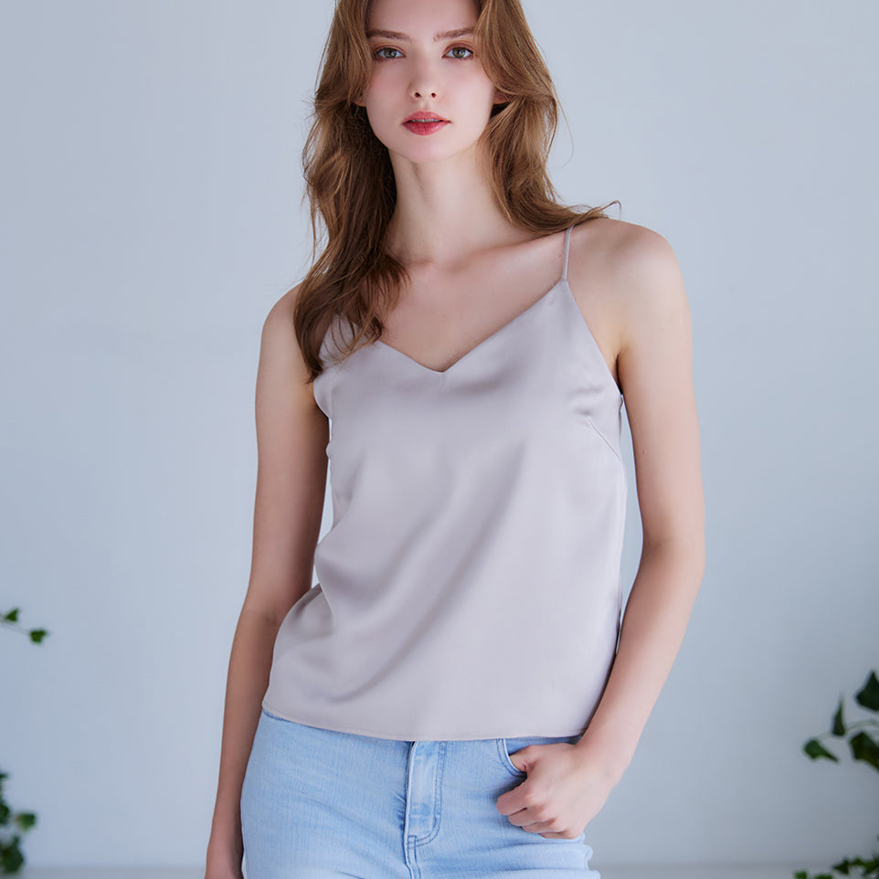 Satin cup in camisole