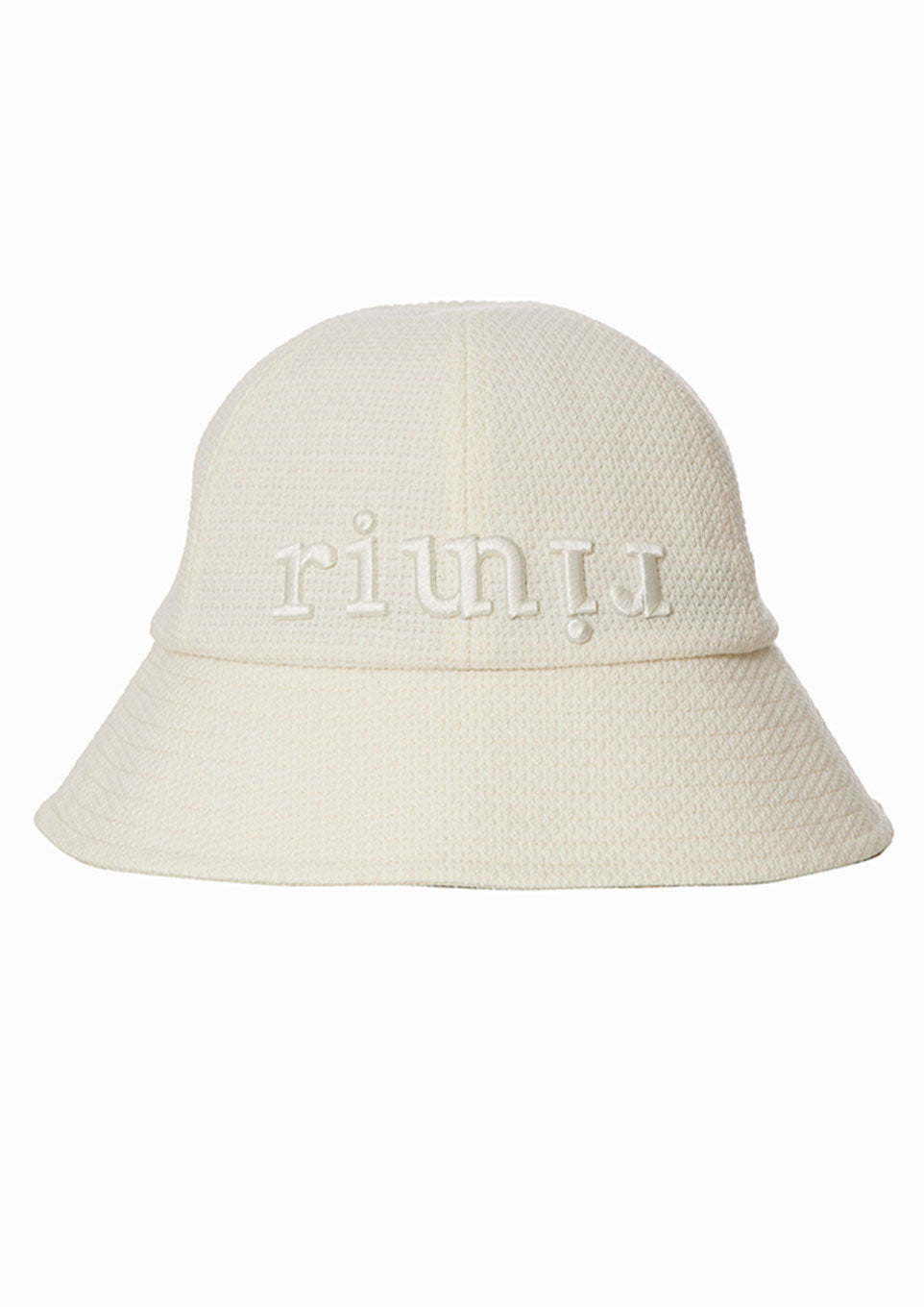 Logo embroidery tweed bucket hat – Riu