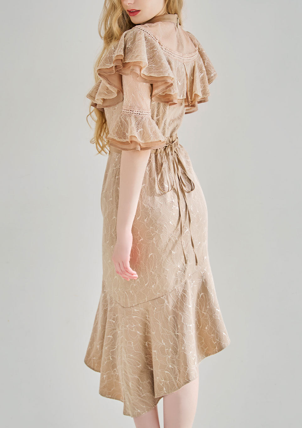 Lace asymmetry hem dress – Riu