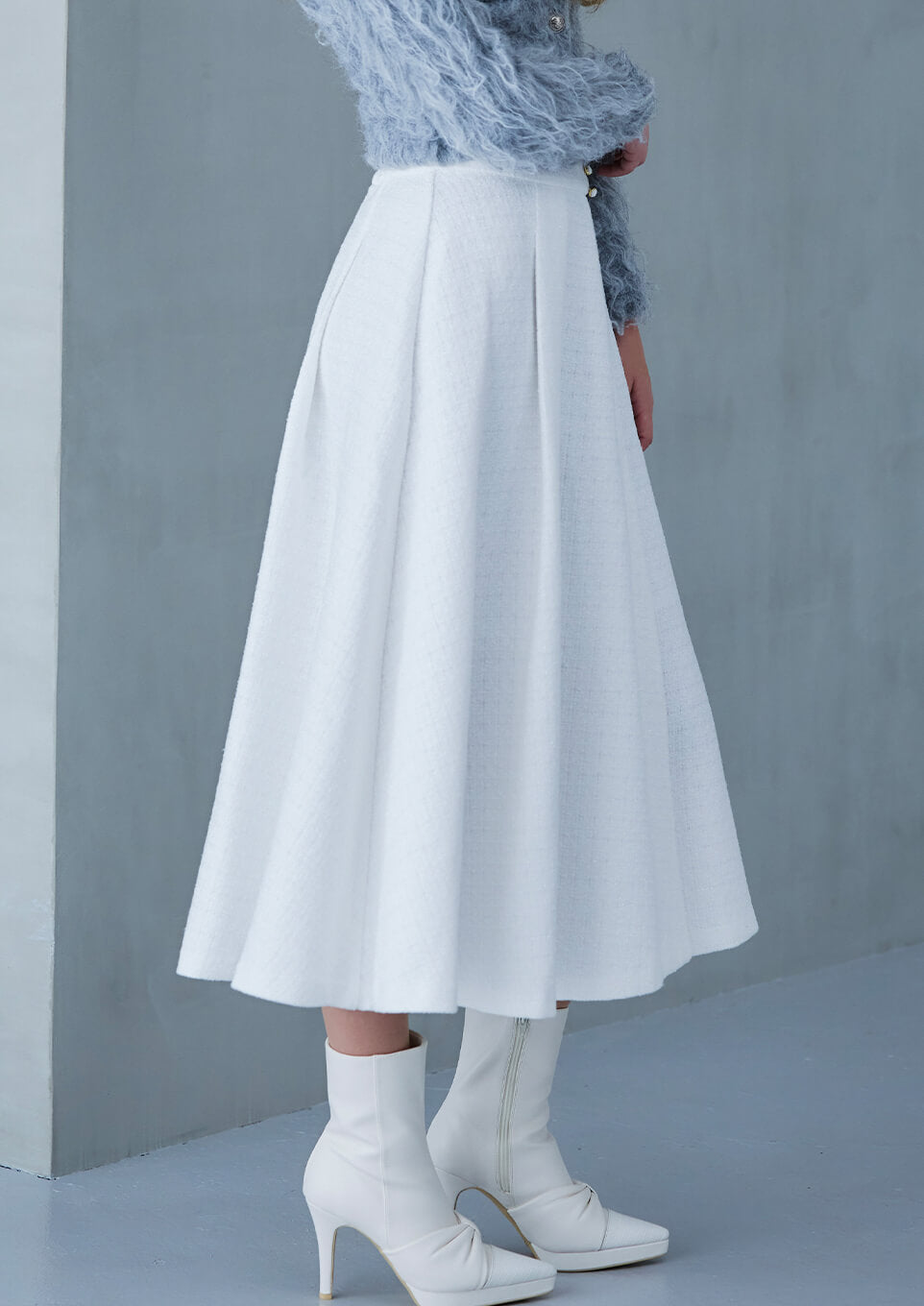 Tweed volume tack skirt – Riu 