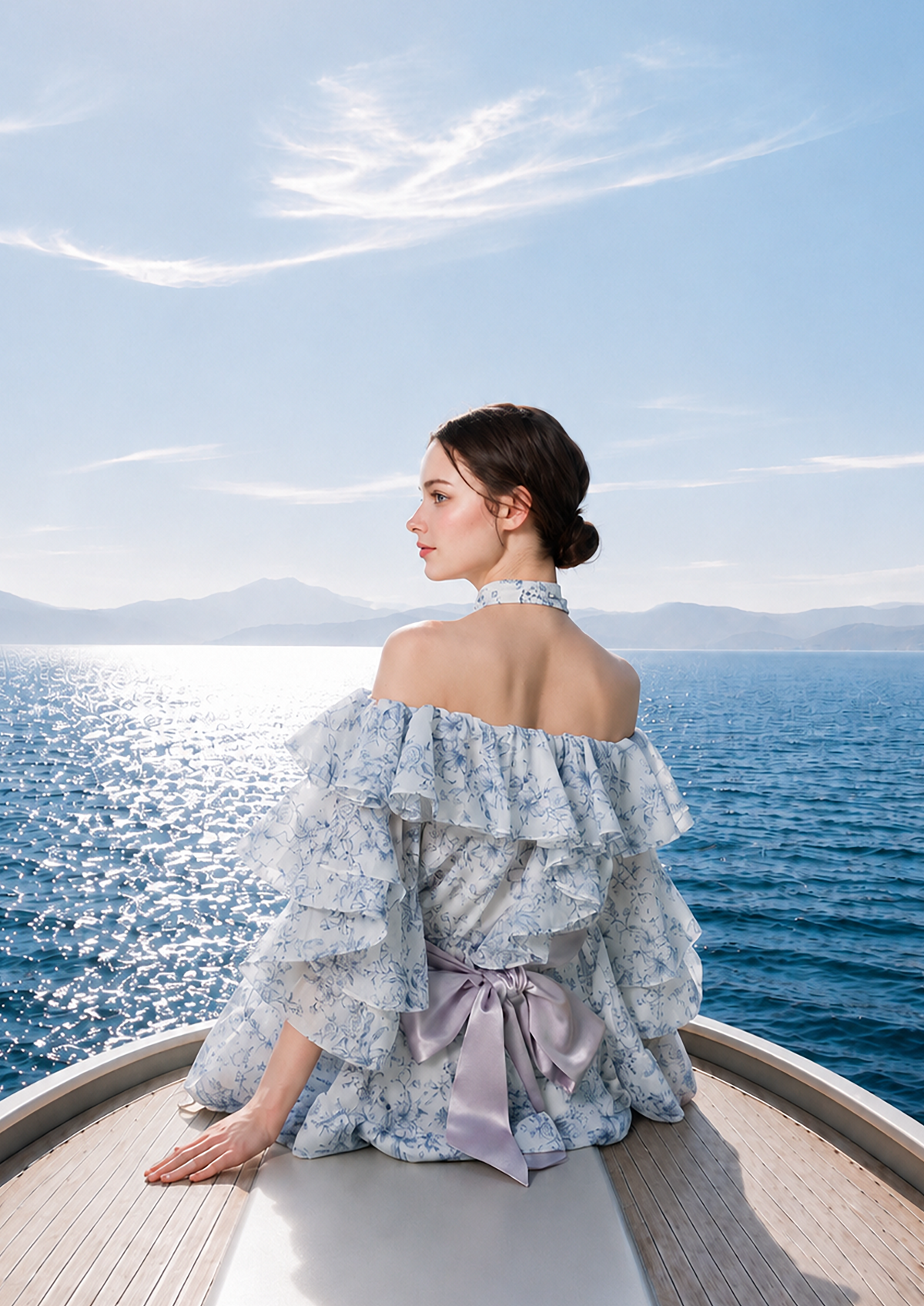 Toile de Jouy Ruffle Tops