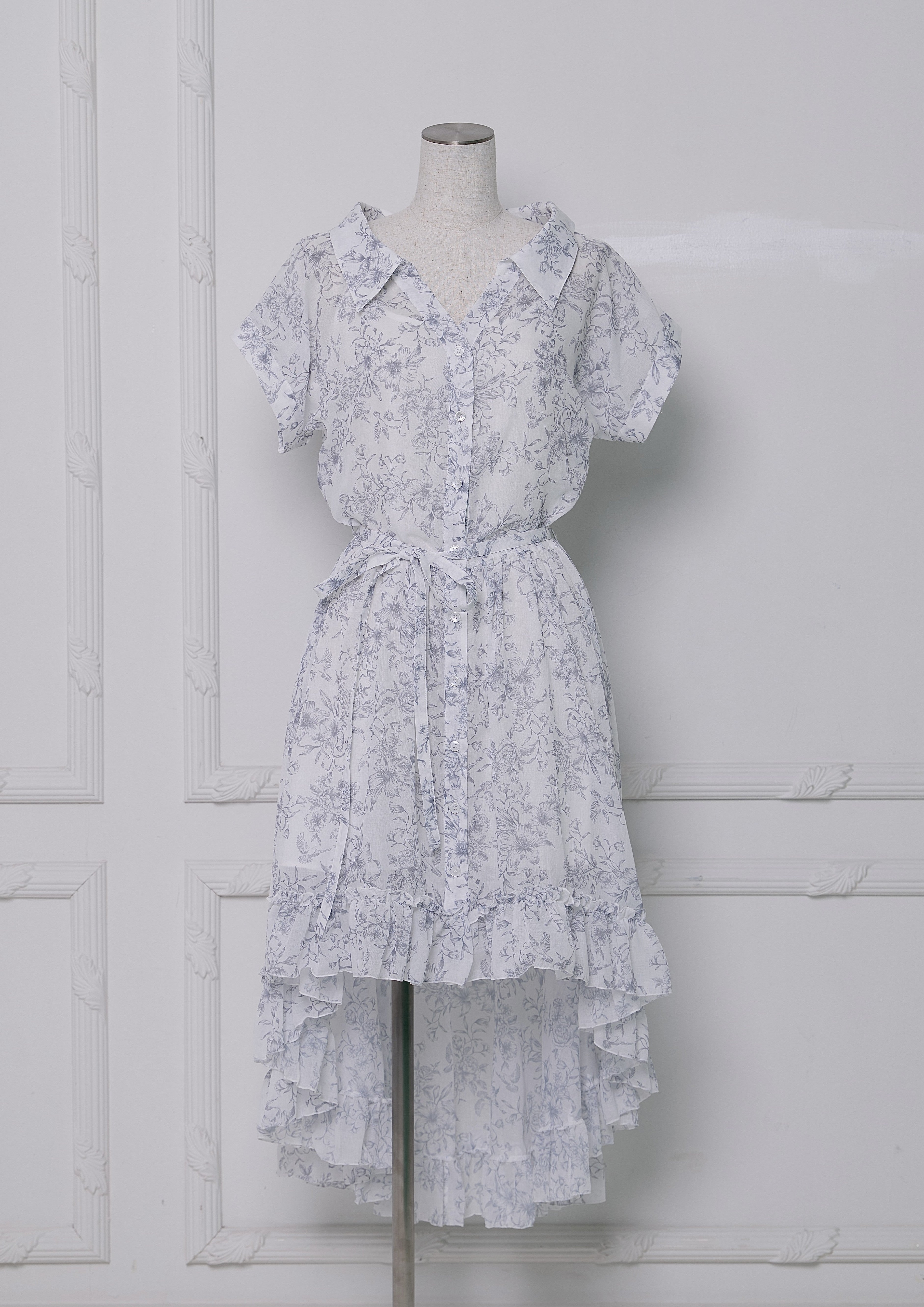 Toile de Jouy Tail Dress