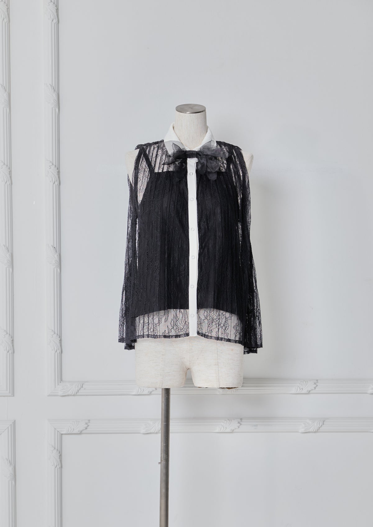 Pleated Lace Blouse