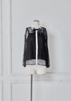Pleated Lace Blouse