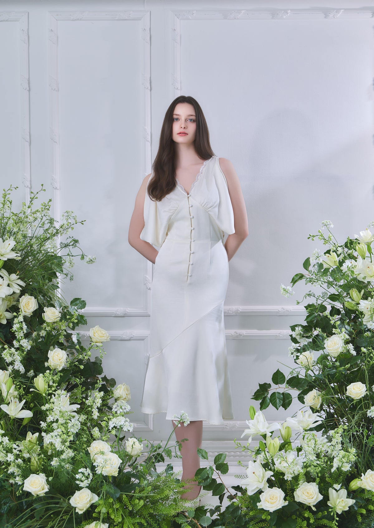 Drape Satin Dress