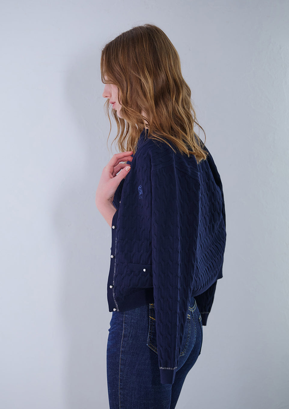 Rose cable cardigan knit – Riu Rose cable cardigan knit – Riu