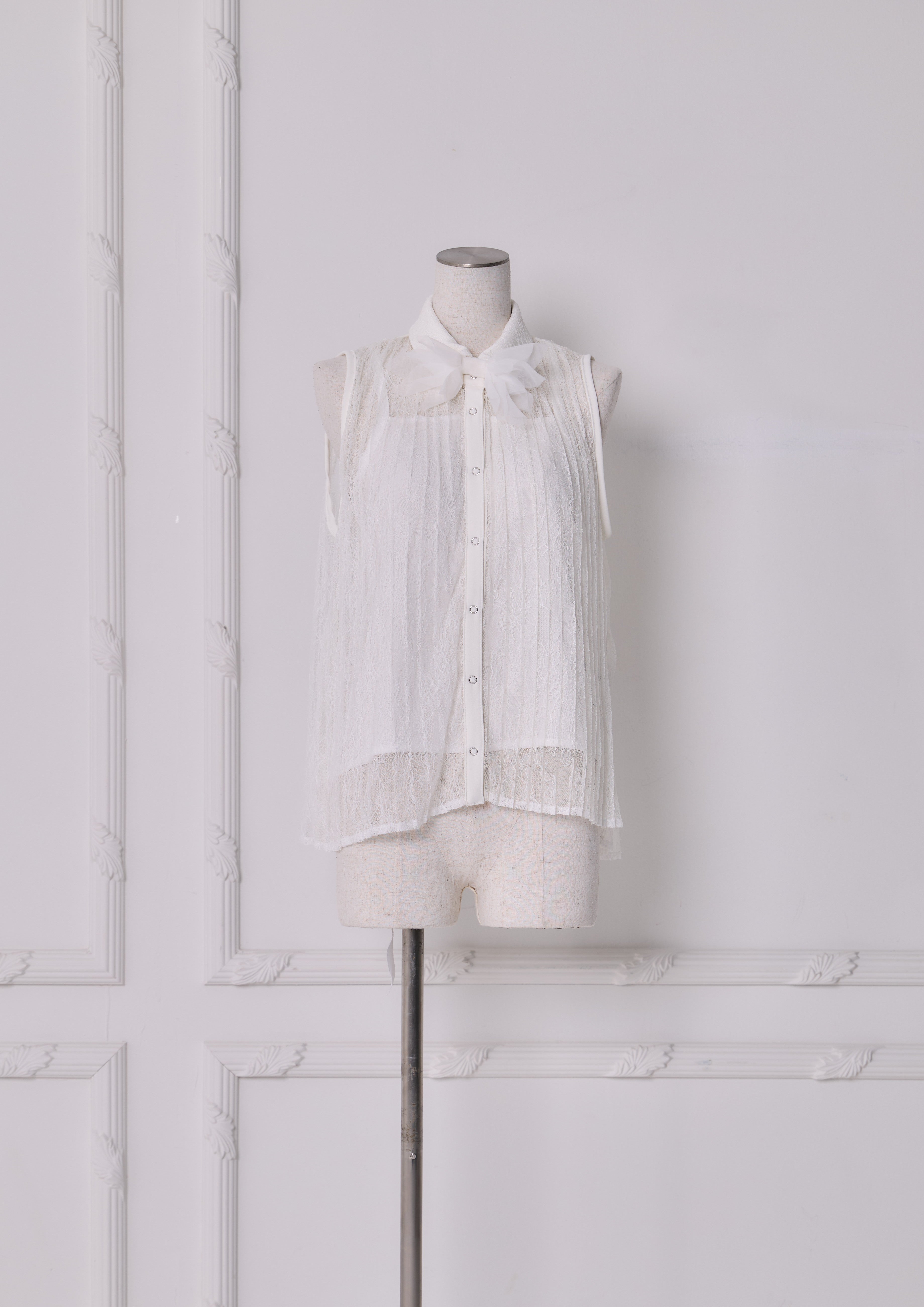 Pleated Lace Blouse