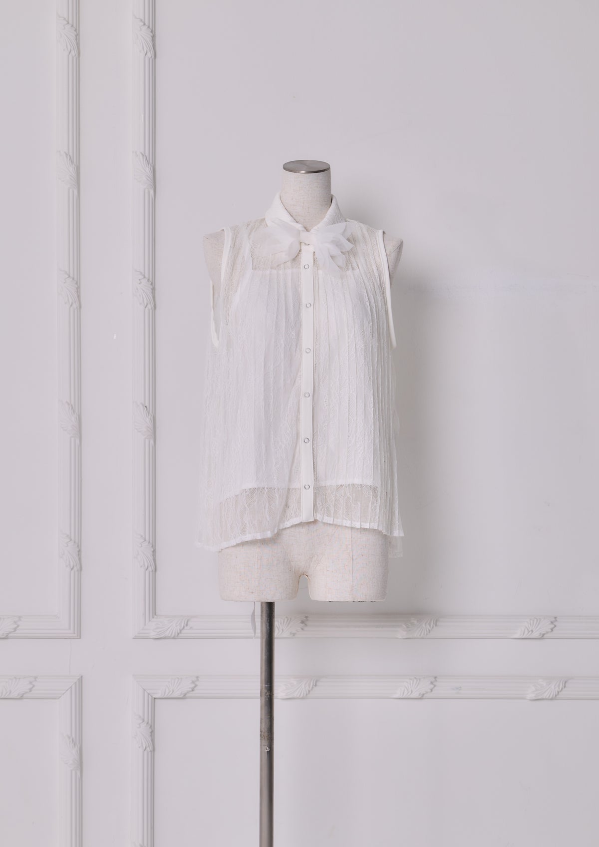 Pleated Lace Blouse