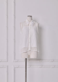 Pleated Lace Blouse