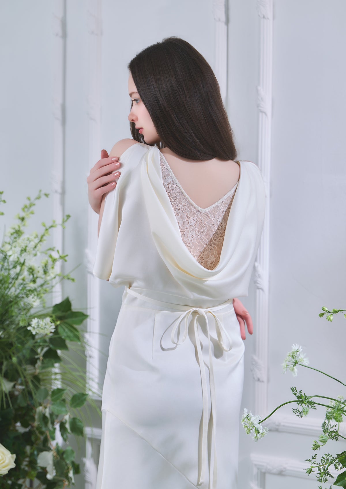 Drape Satin Dress