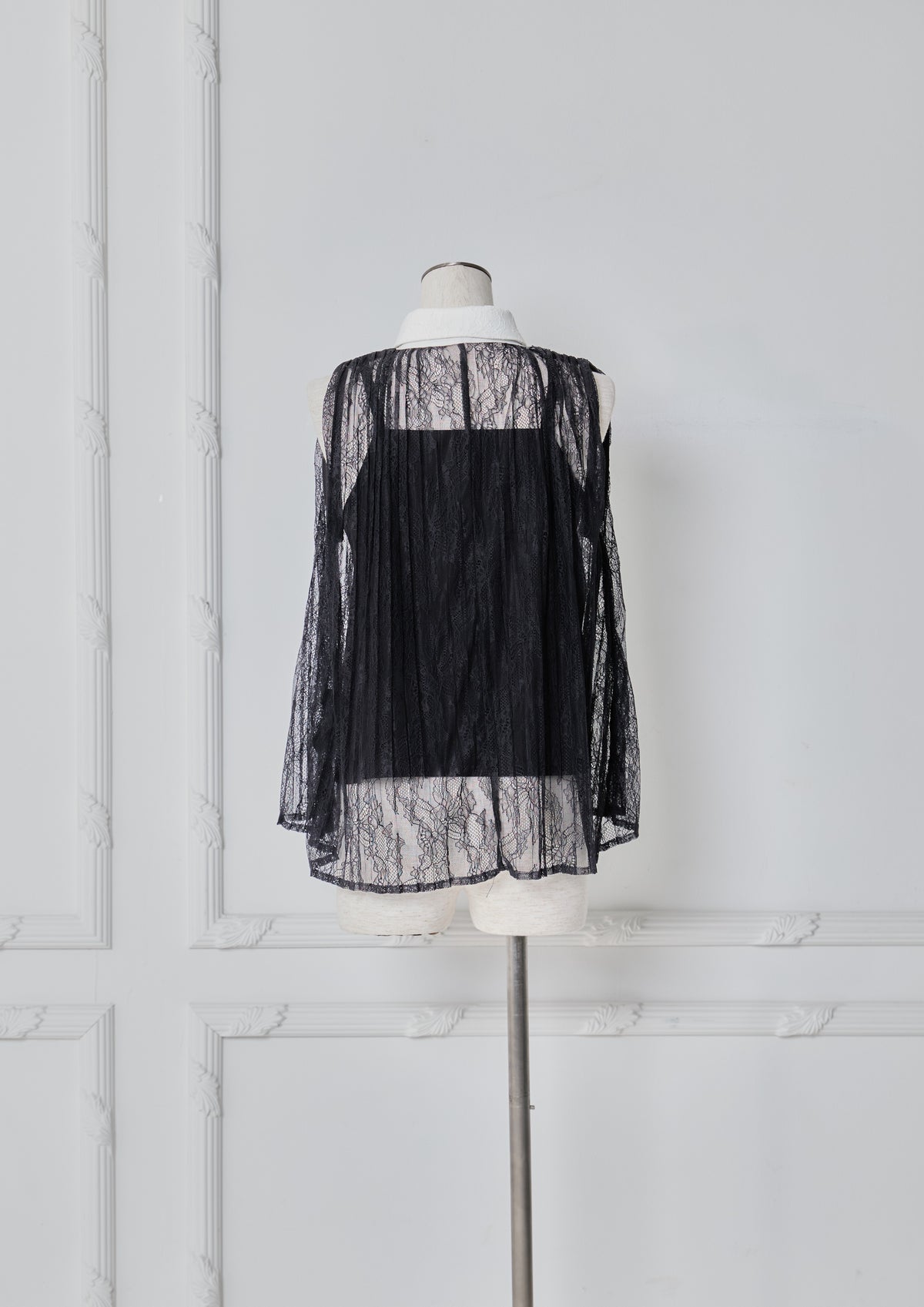 Pleated Lace Blouse