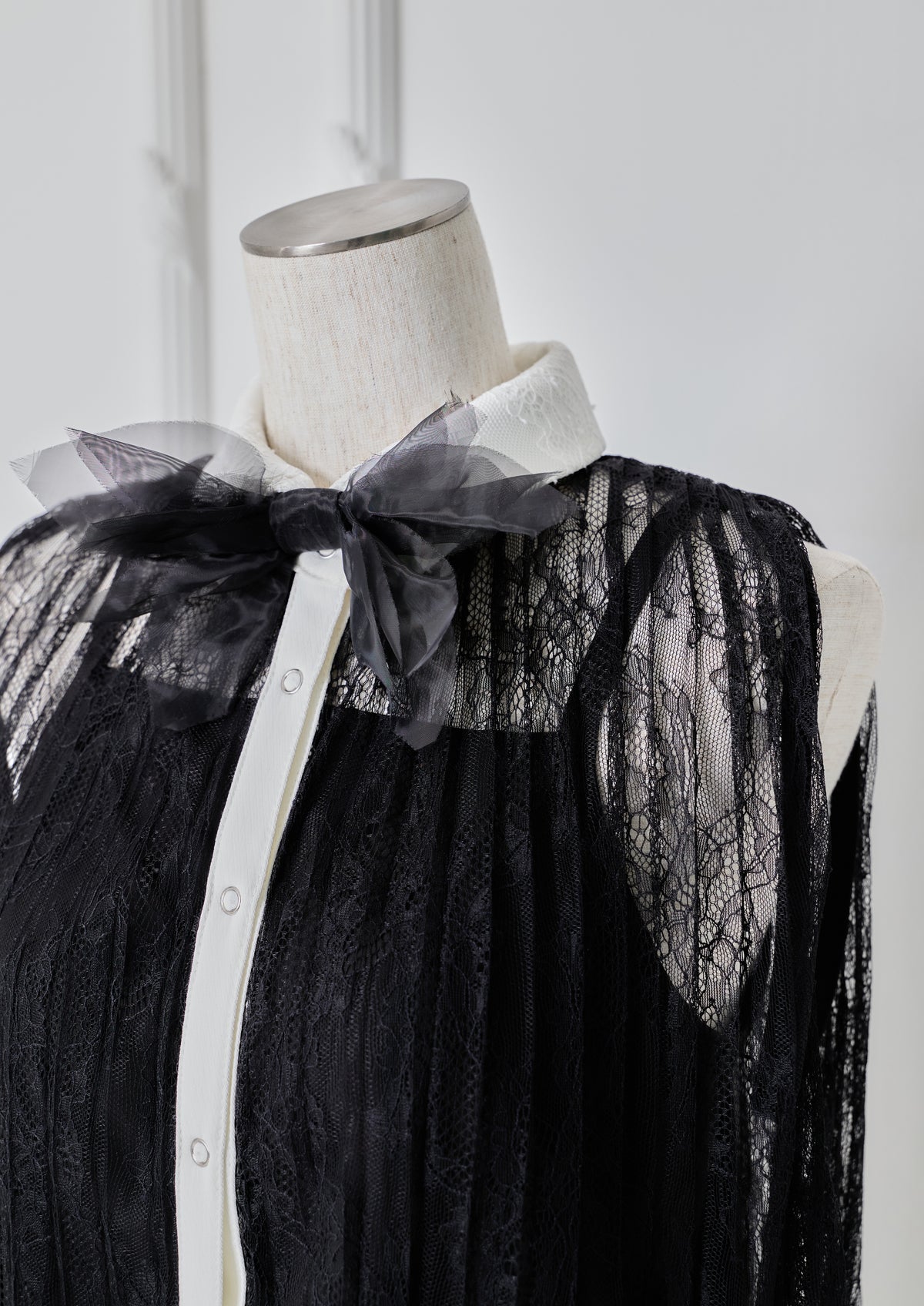 Pleated Lace Blouse