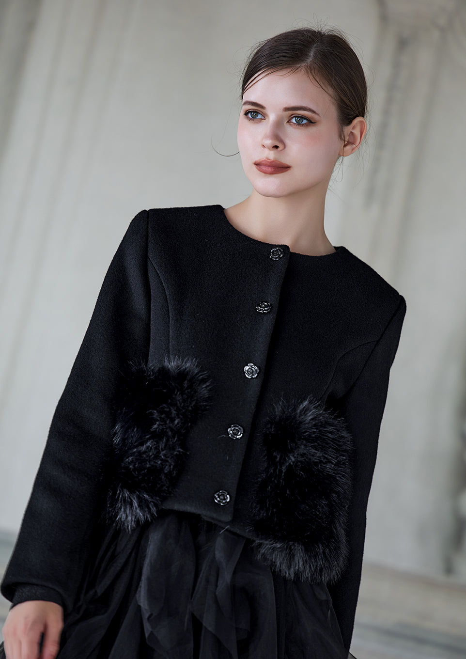 ジャケット・アウター riu Fur collar long coat BEIZIRU Women's Real Raccoon Fur Coat Winter Long Sleeve