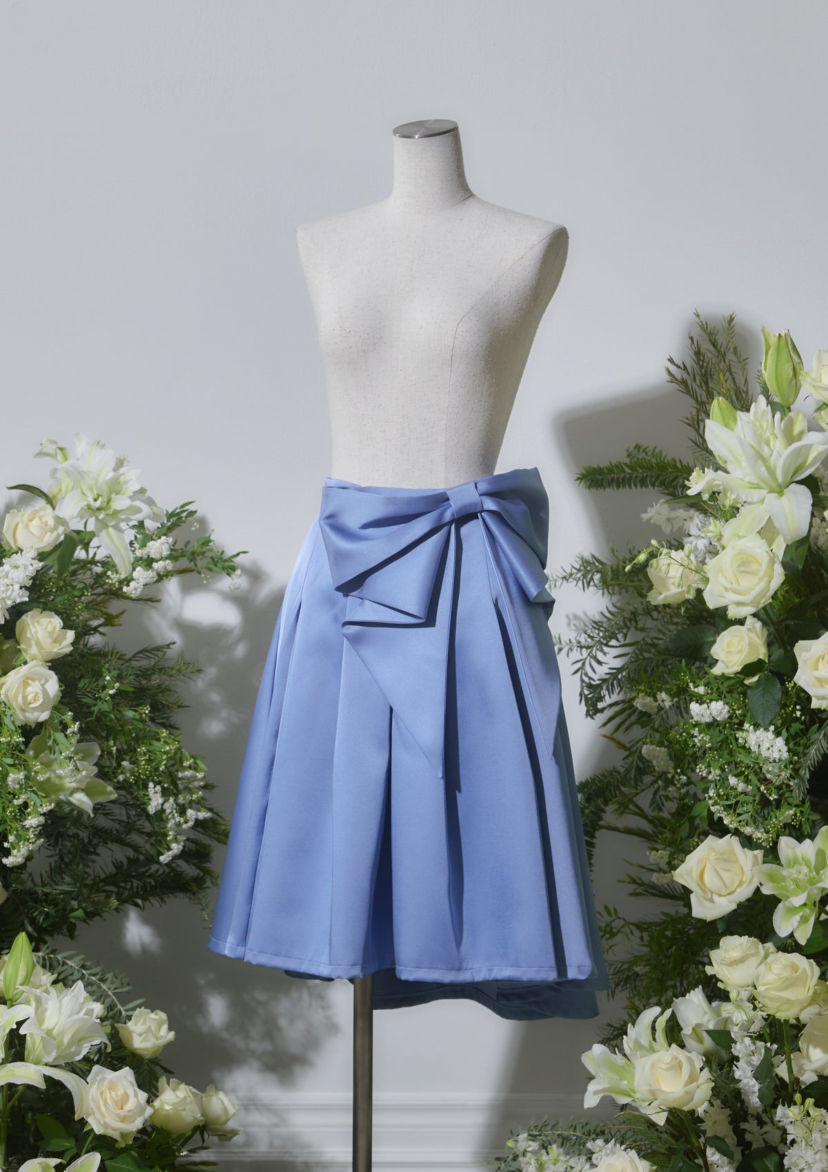 Drape Ribbon Flare Skirt