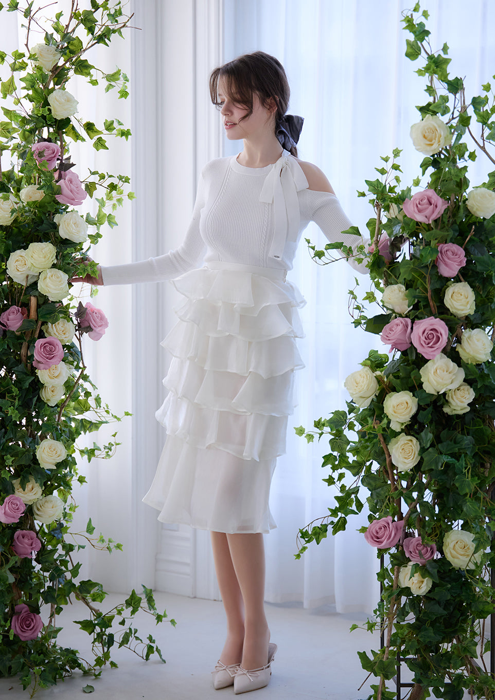 Ribbon tie rib knit – Riu
