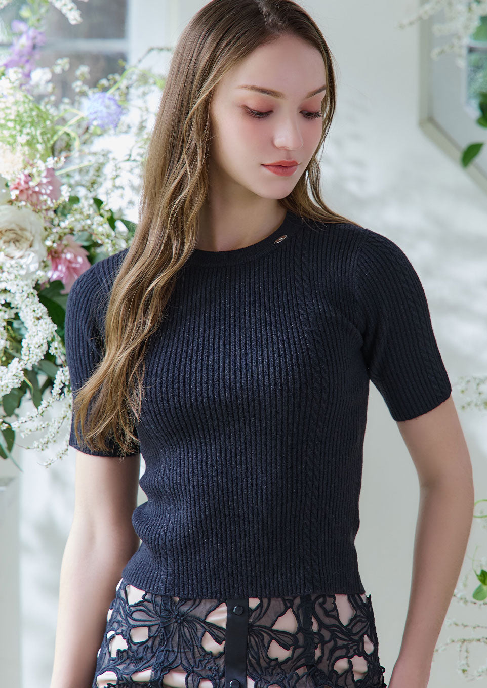 Half sleeve rib knit – Riu