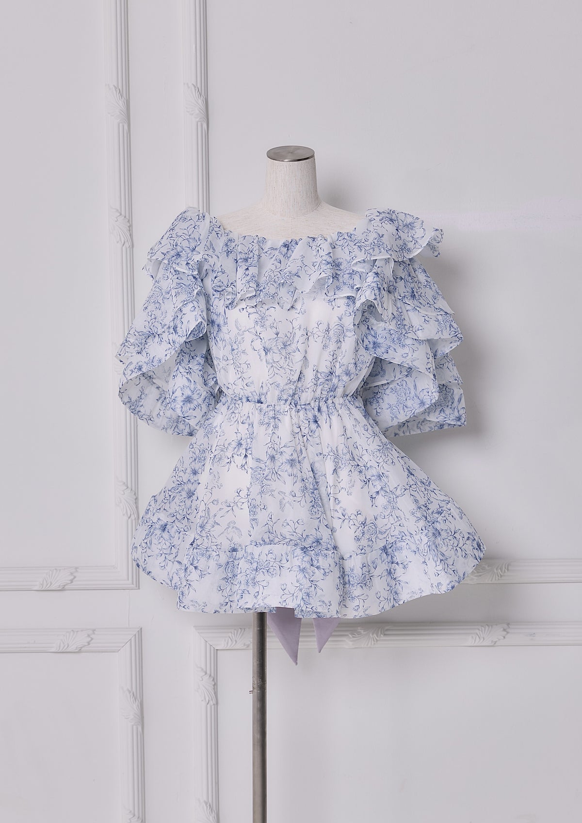 Toile de Jouy Ruffle Tops