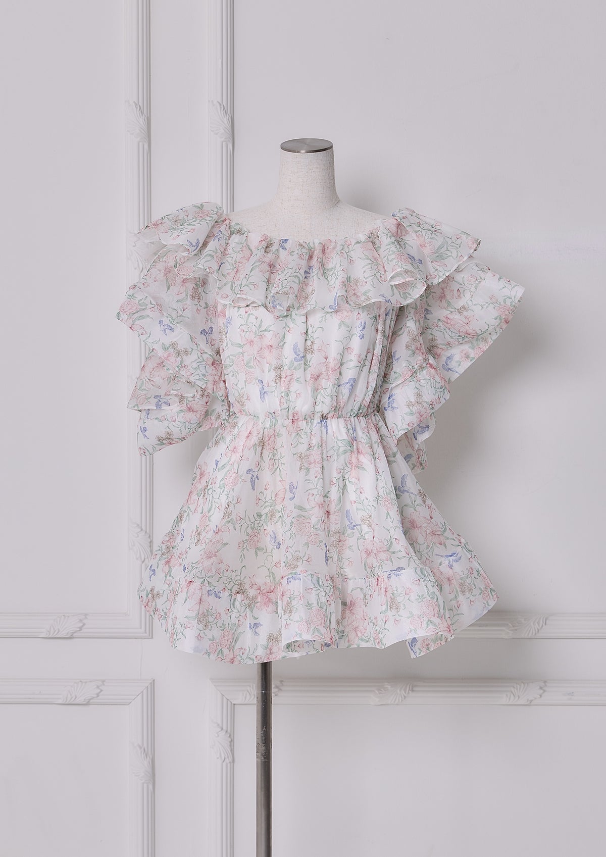 Toile de Jouy Ruffle Tops