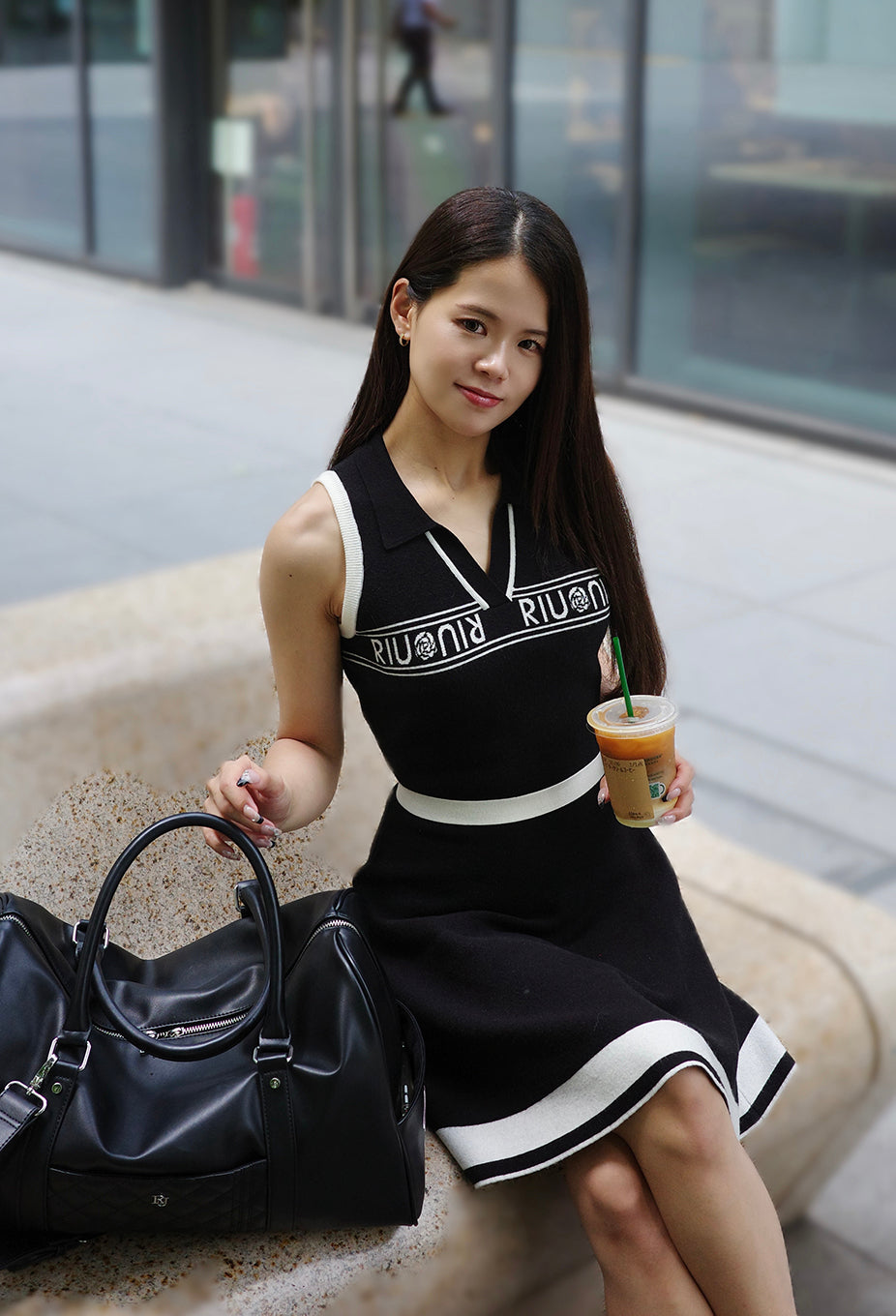 Nosleeve knit polo dress – Riu