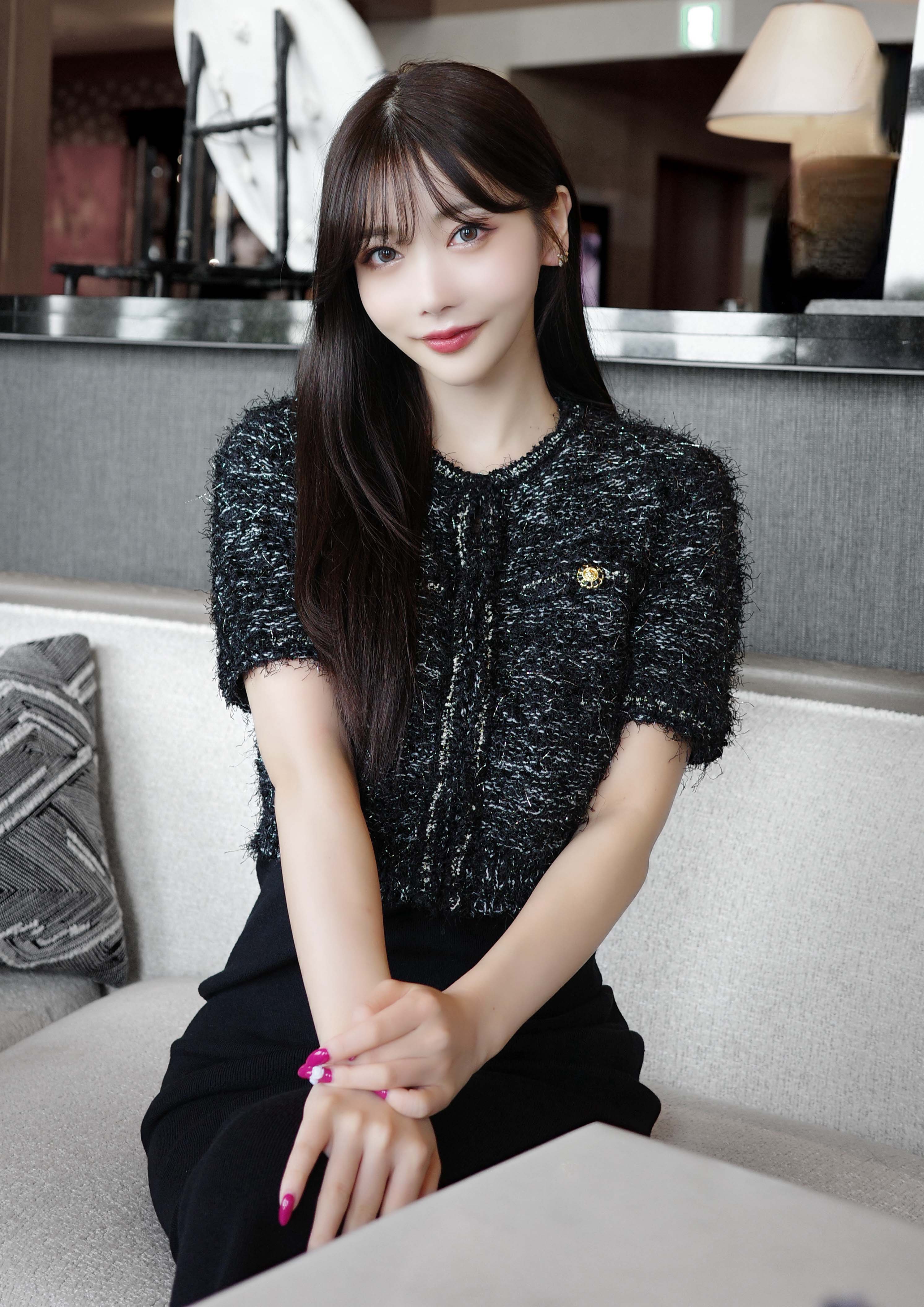 riu♡モノグラムジャガードノースリーブワンピース rちゃん riu♡モノグラムジャガードノースリーブワンピース rちゃん