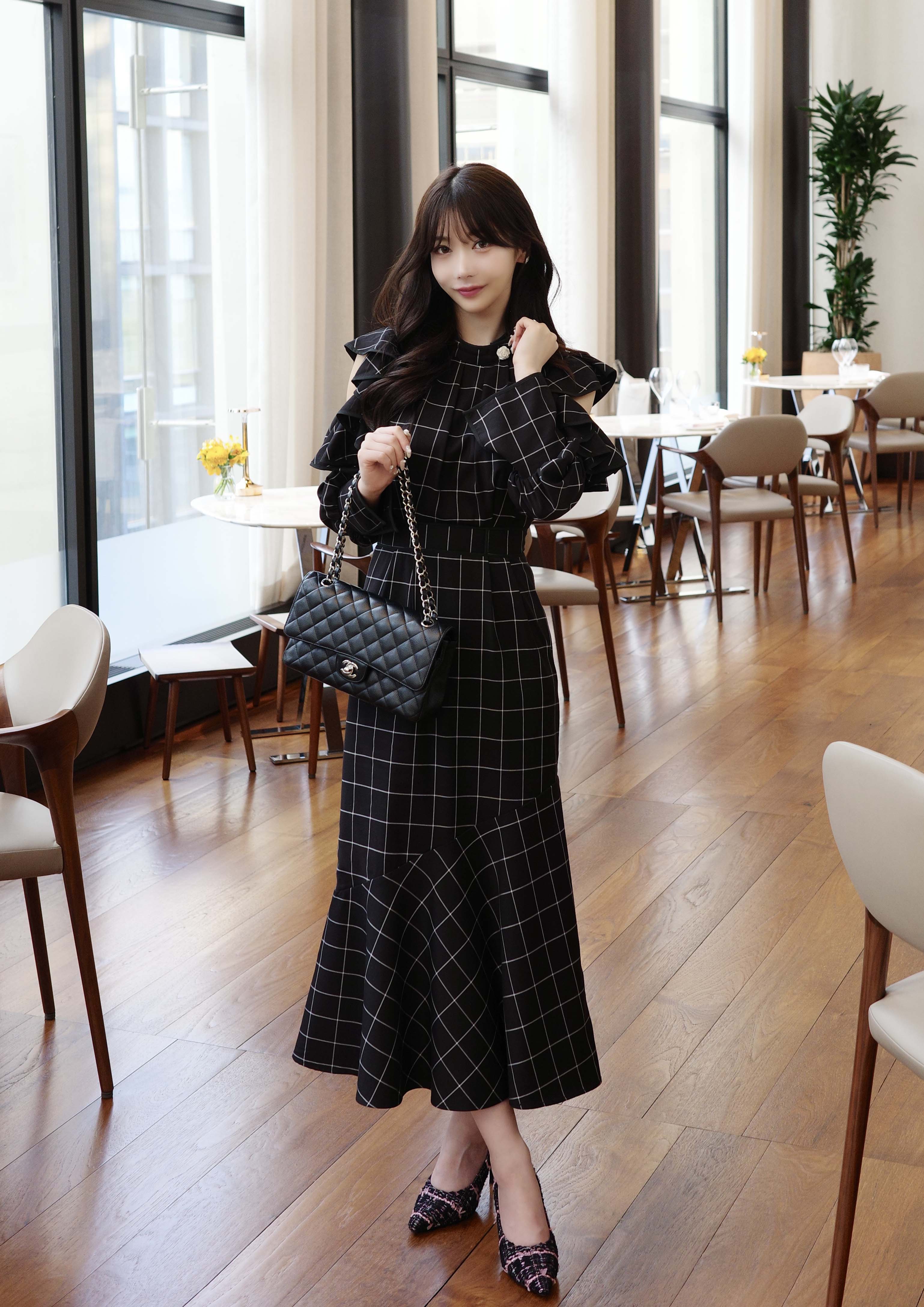 ribbon tie tweed mini onepiece – BUNNY APARTMENT Rosé Muse Tweed