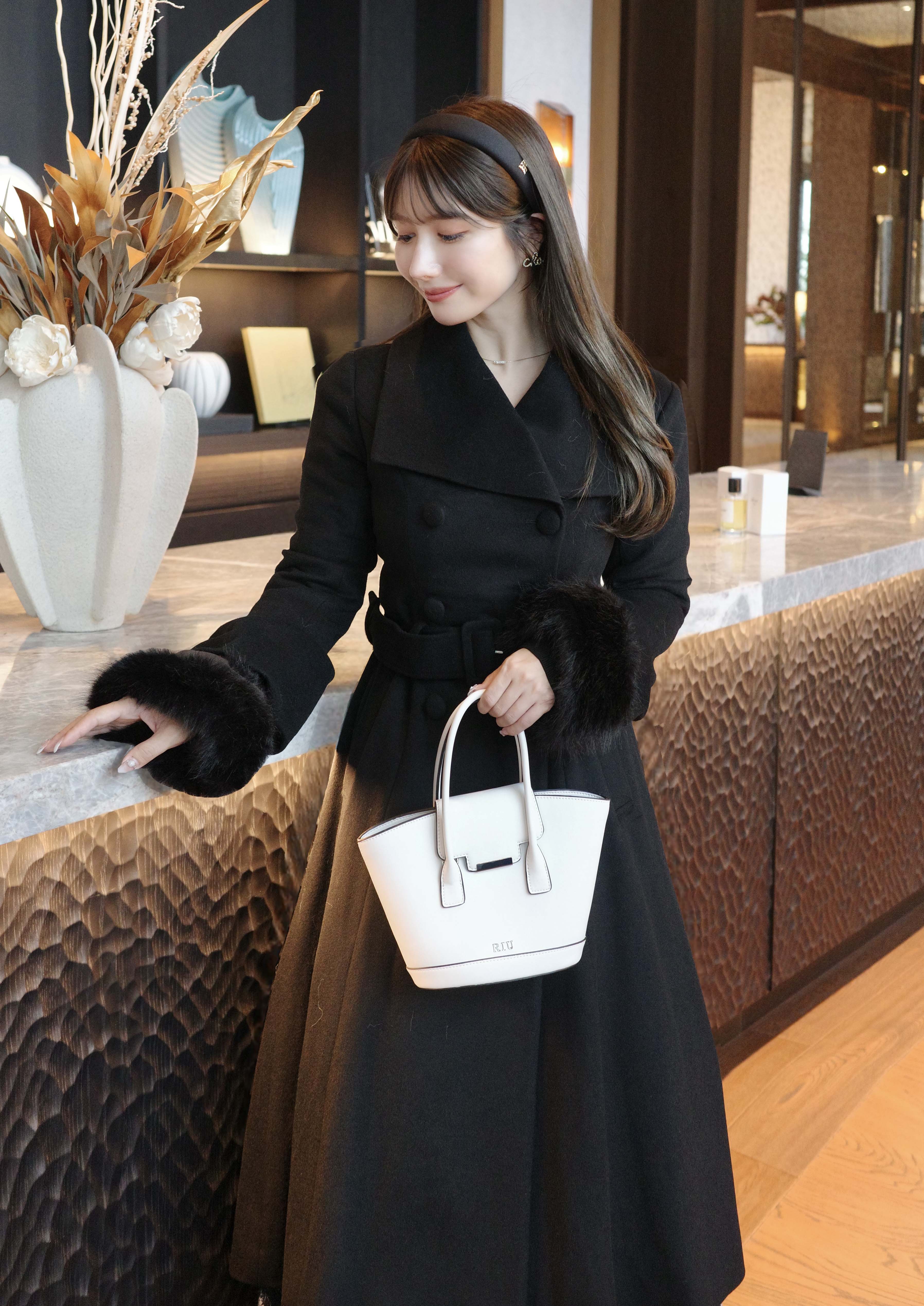 完売　Riu ブラック　ロングコート Principal icon coat Principal icon coat – Riu