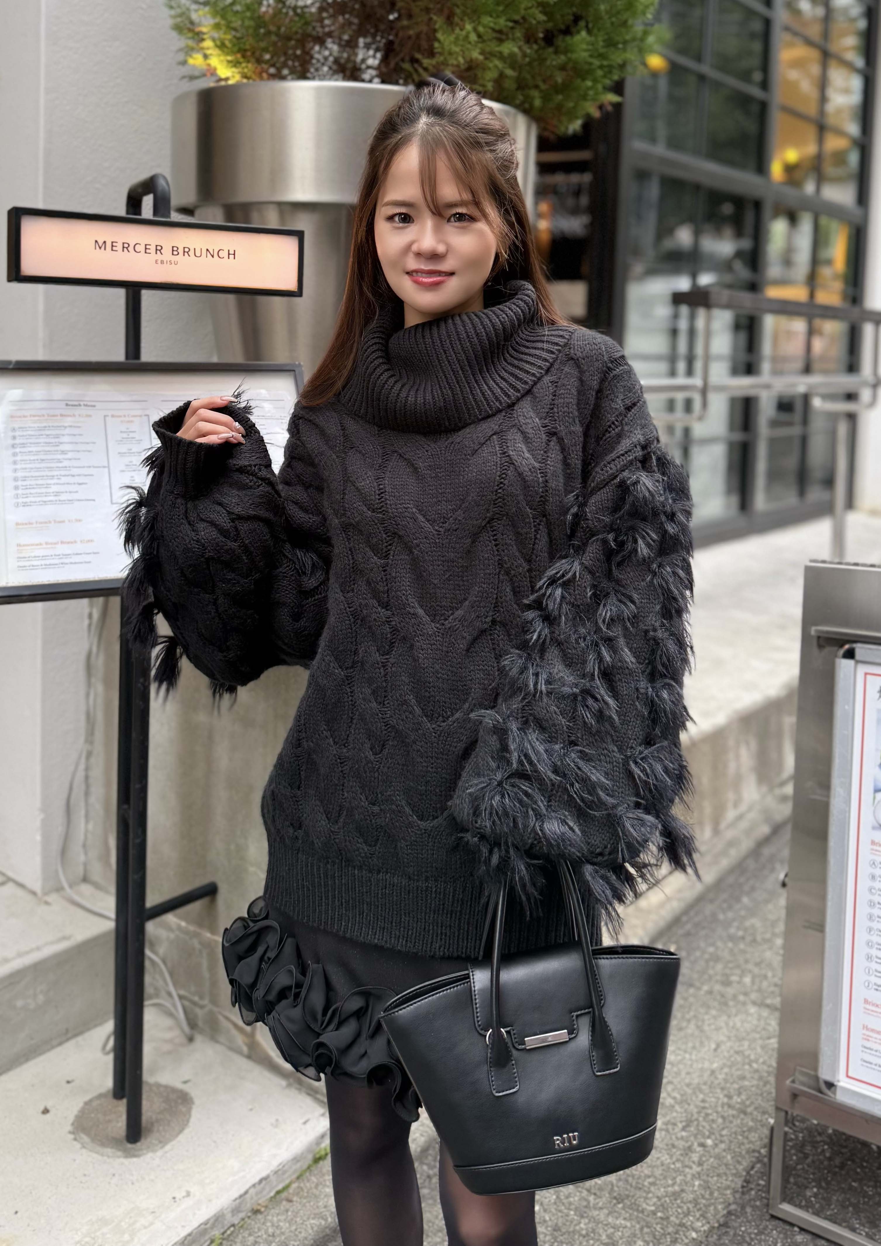 Turtle neck cable knit tops – Riu