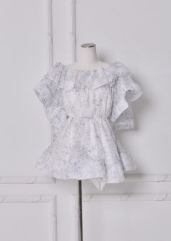 Toile de Jouy Ruffle Tops