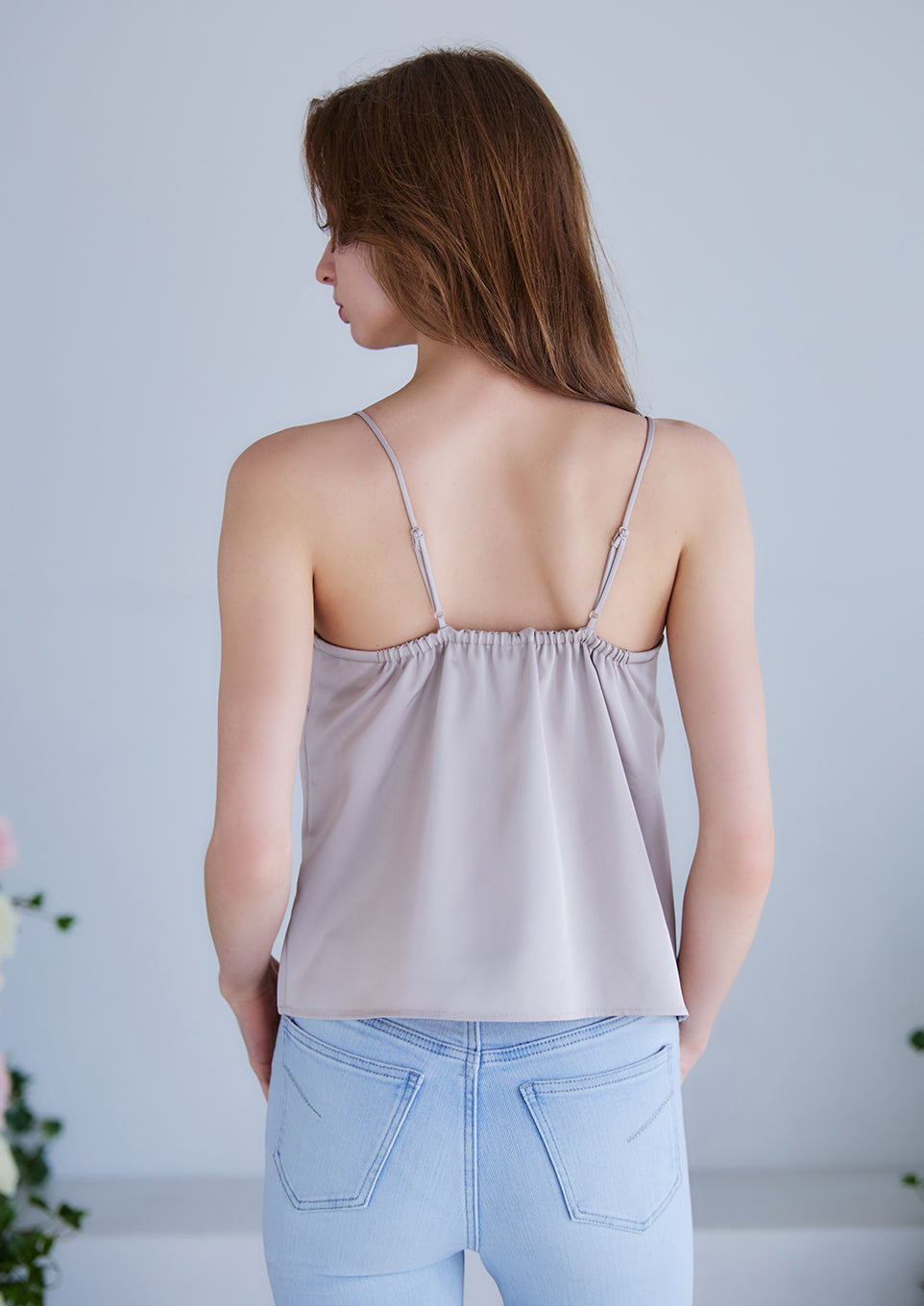 Satin cup in camisole