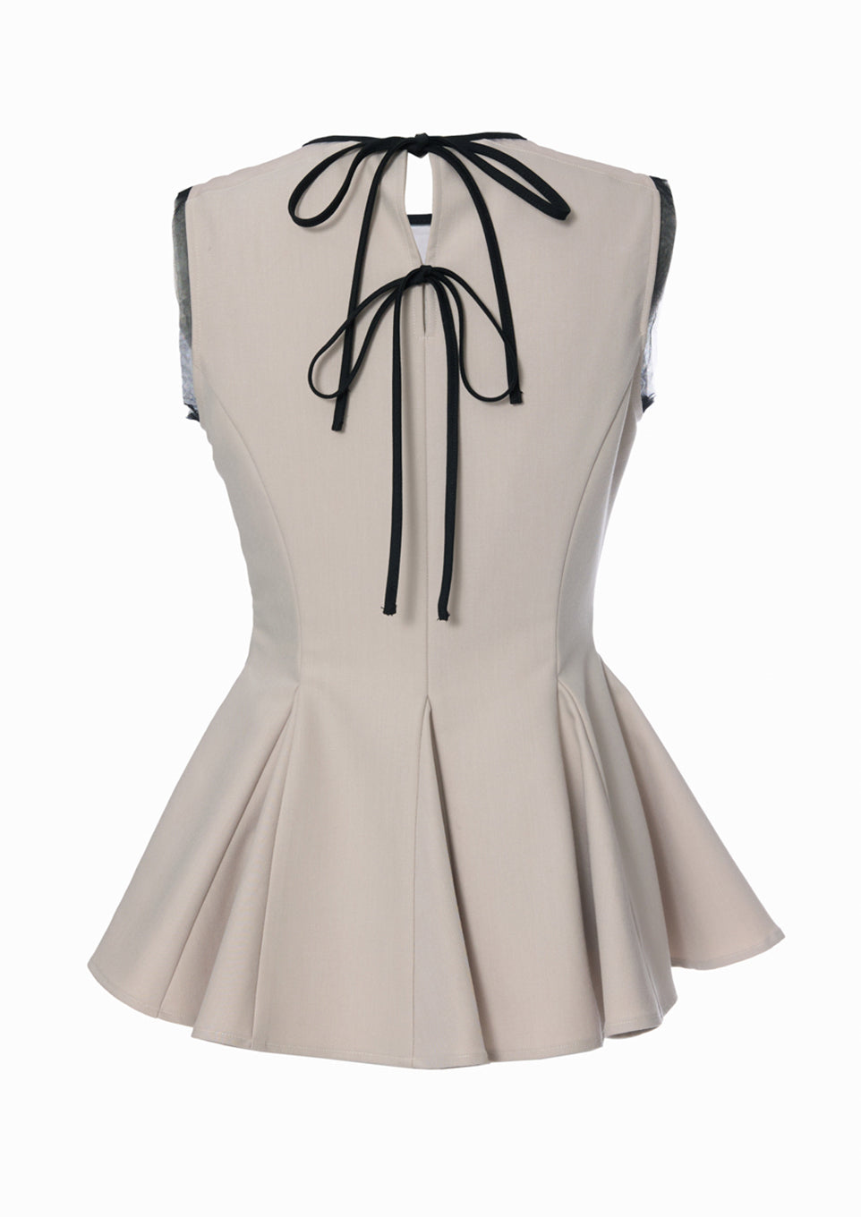 Decolletage sheer peplum tops – Riu