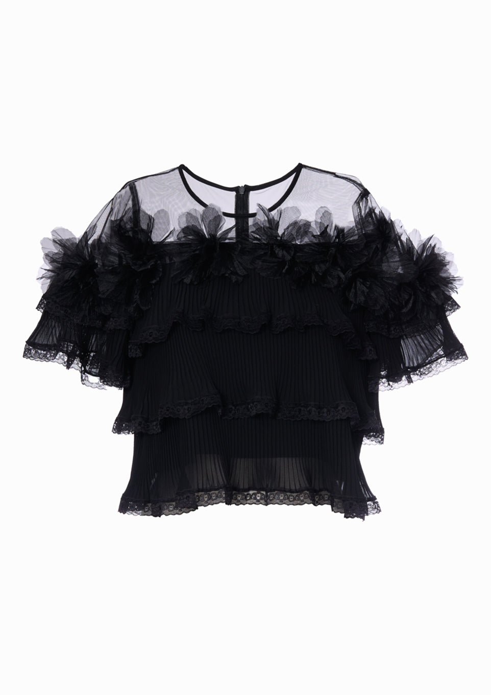 Sheer pleats flower tops – Riu
