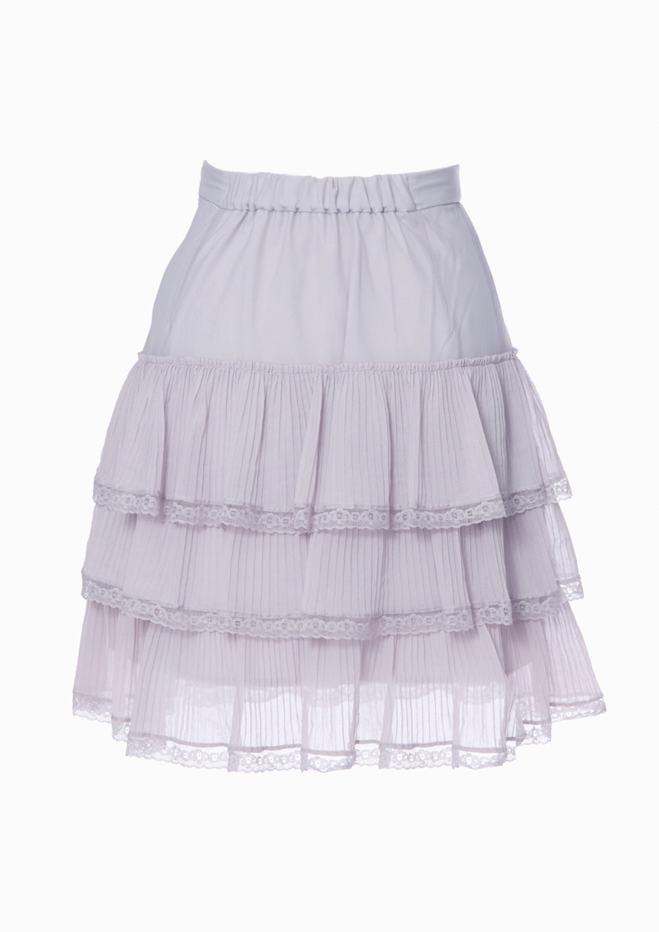 新品 Sheer pleats tiard mini skirt パープル 新品 Sheer pleats tiard mini skirt パープル