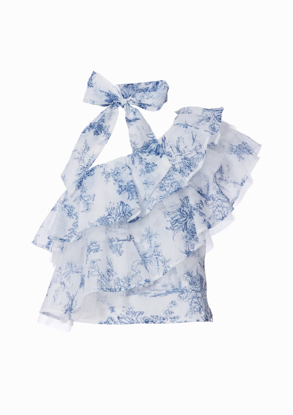 One shoulder Toile de Jouy tops – Riu