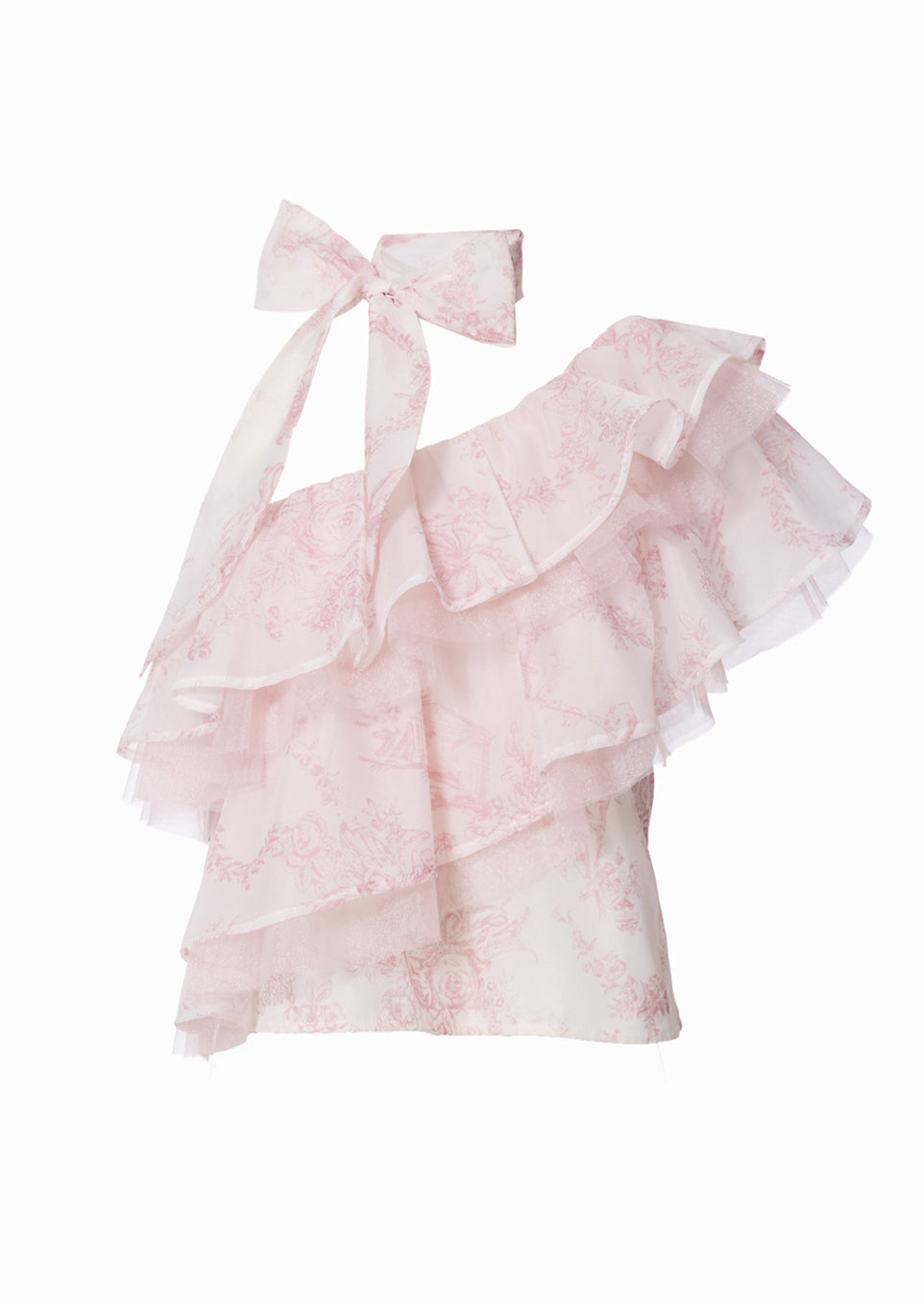 One shoulder Toile de Jouy tops – Riu