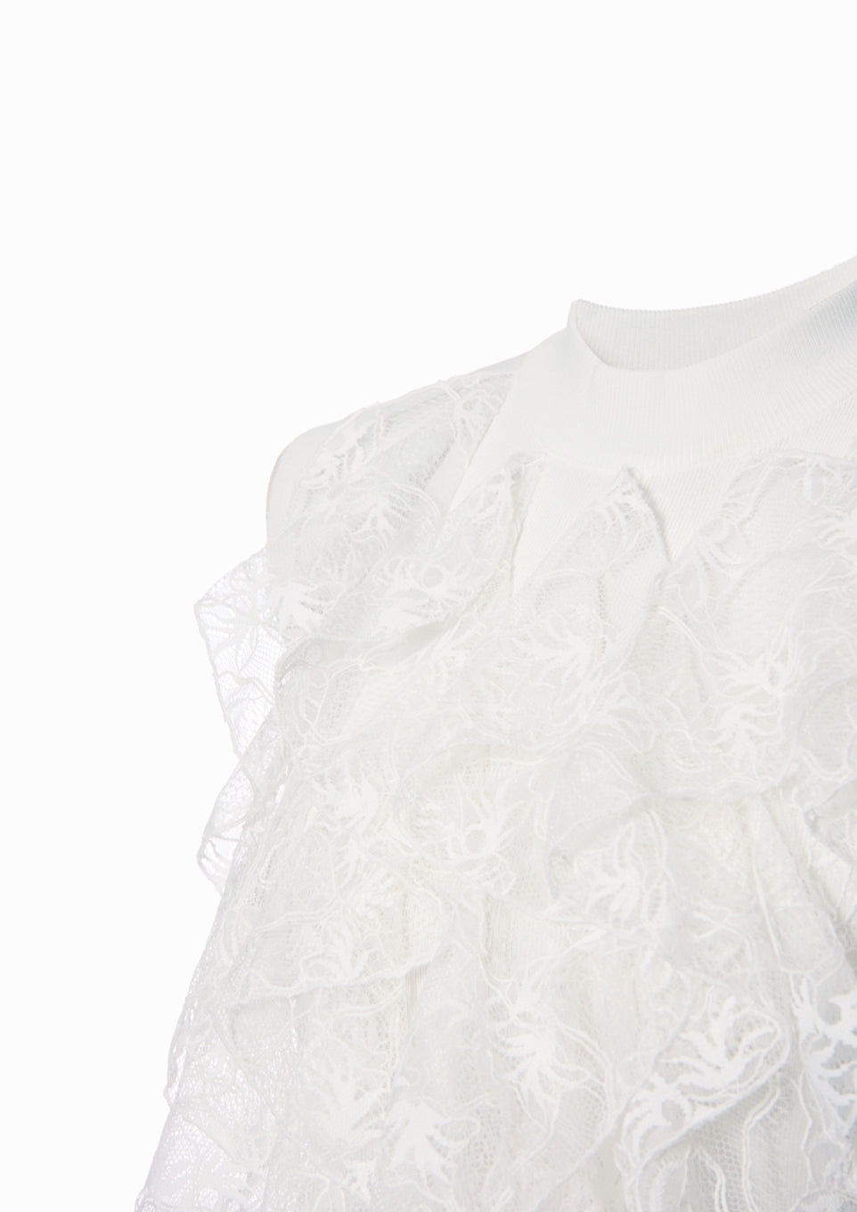 Ruffle lace knit tops – Riu