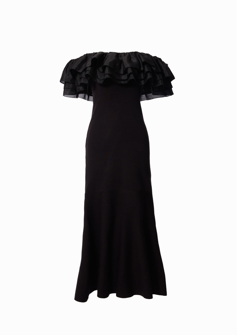 riu Bicolor knit dress ブラック Embellished Cut-Out Maxi Dress (RKT103WR013C-05051-NERO