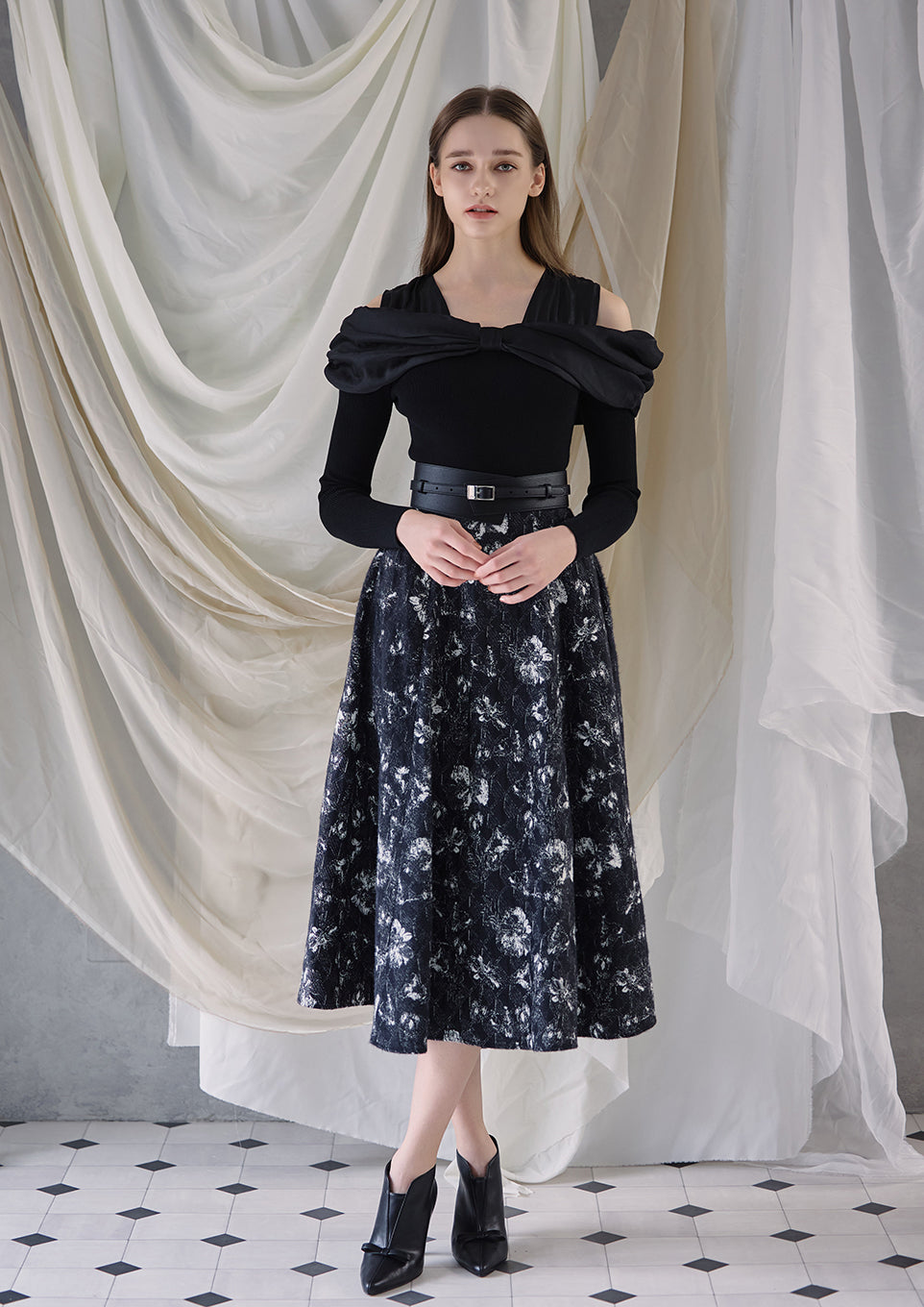 Roy ribbon tops ブラック トップス Roy ribbon tops Black トップス Roy ribbon tops Black Roy