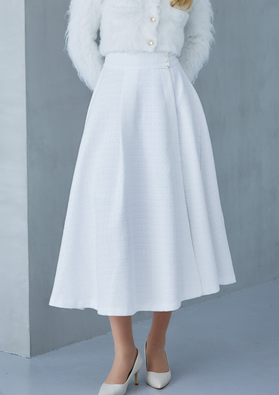 Tweed volume tack skirt – Riu 