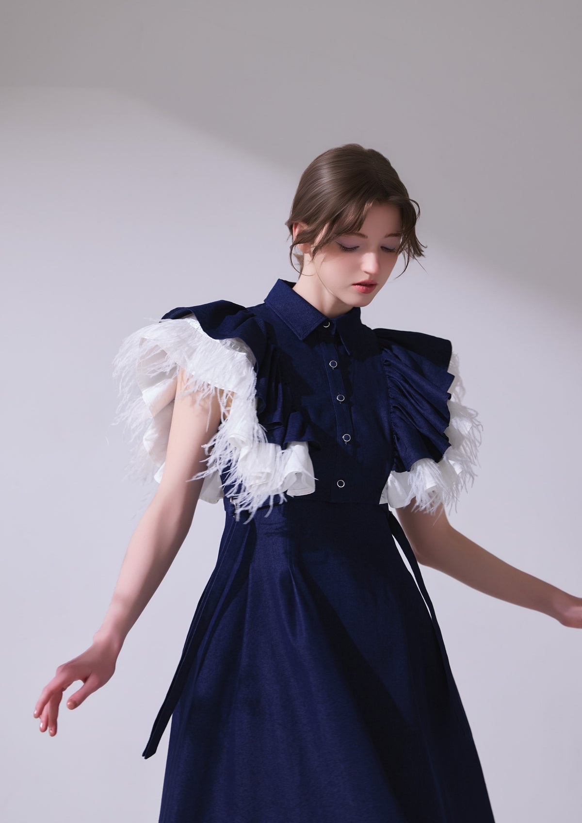Plume Denim Dress