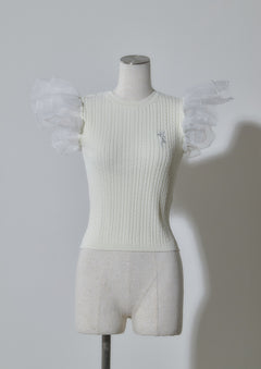 Flutter Sleeve Knit Tops