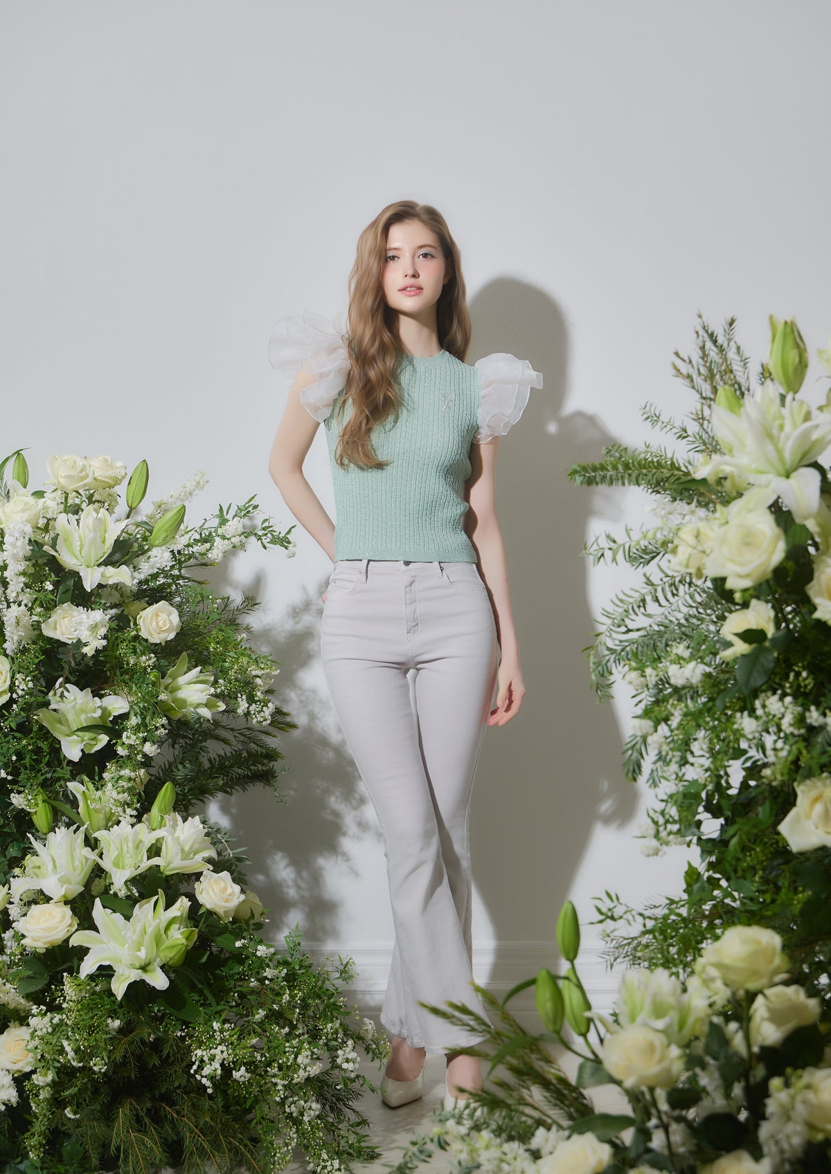 Stretch Flare Denim Pants