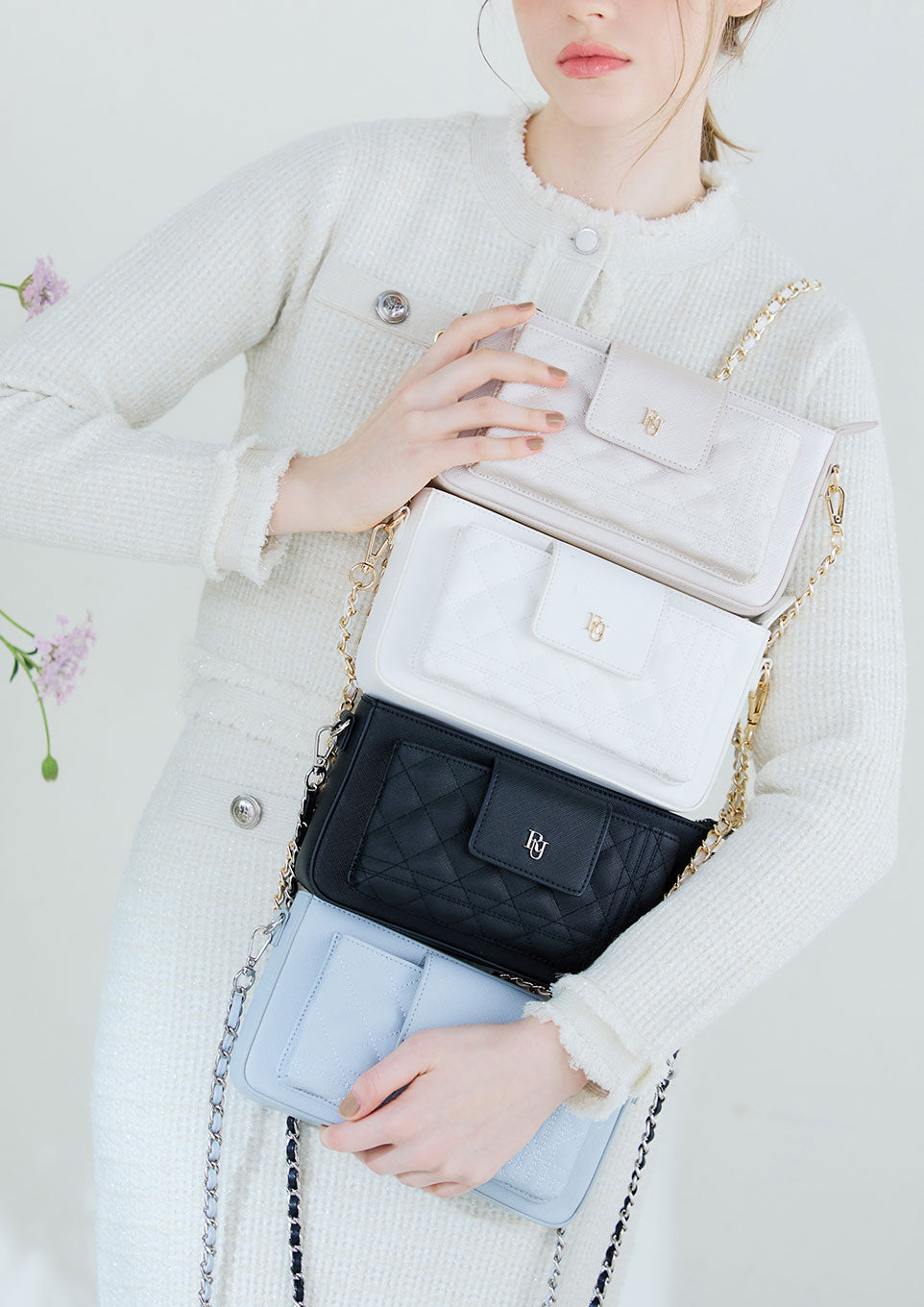 riu Rose phone bag ベージュ Rose phone bag – Riu